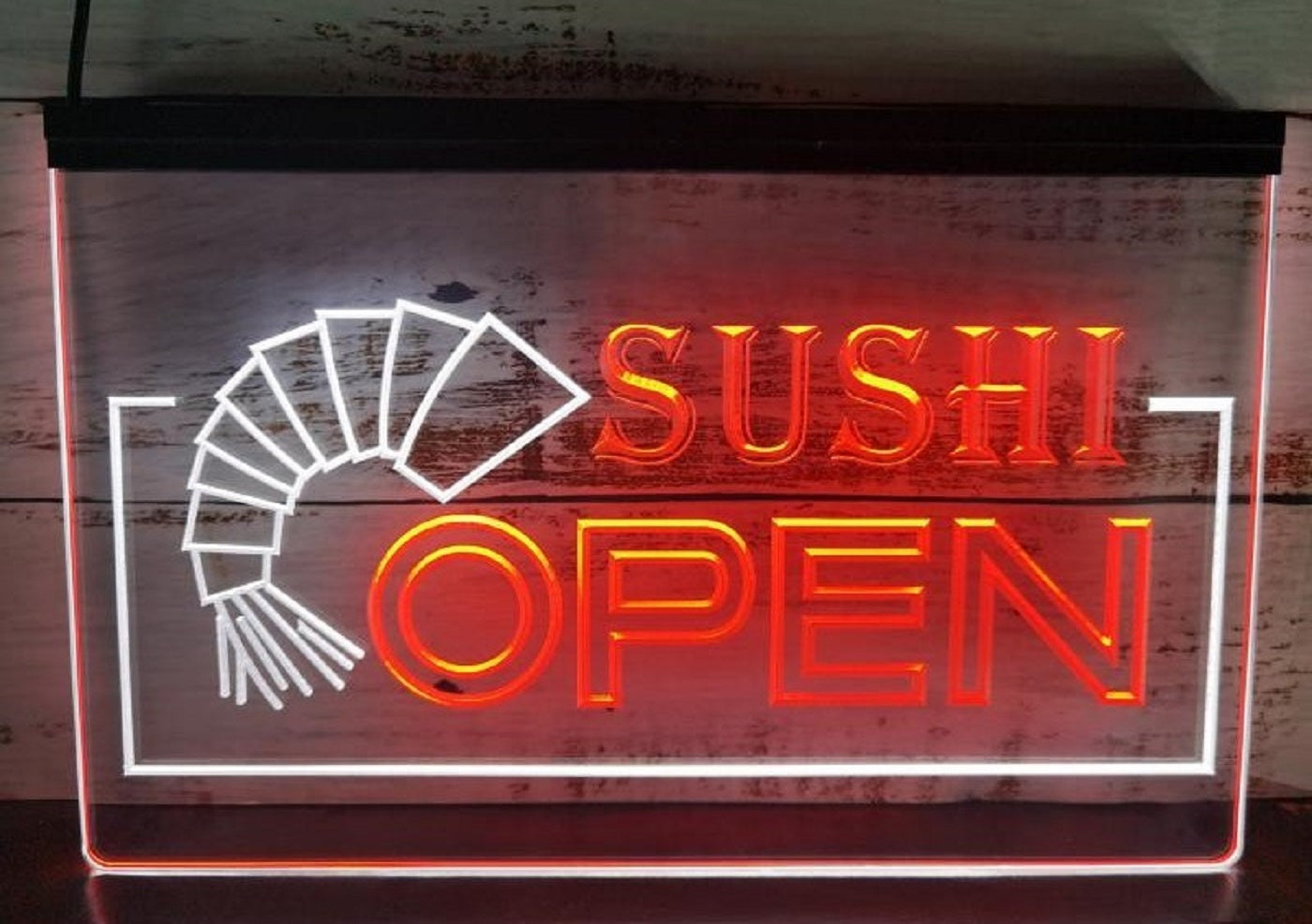 Sushi Open Led Neon Sign Dual Color Sushi Japanese Restaurant Decor