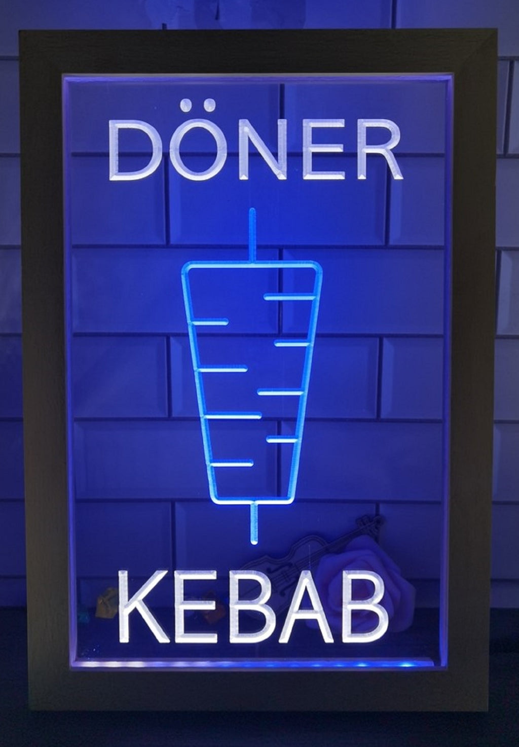 Doner Kebab Led Neon Sign Framed Kebab Turkish Lebanese Restaurant Decor