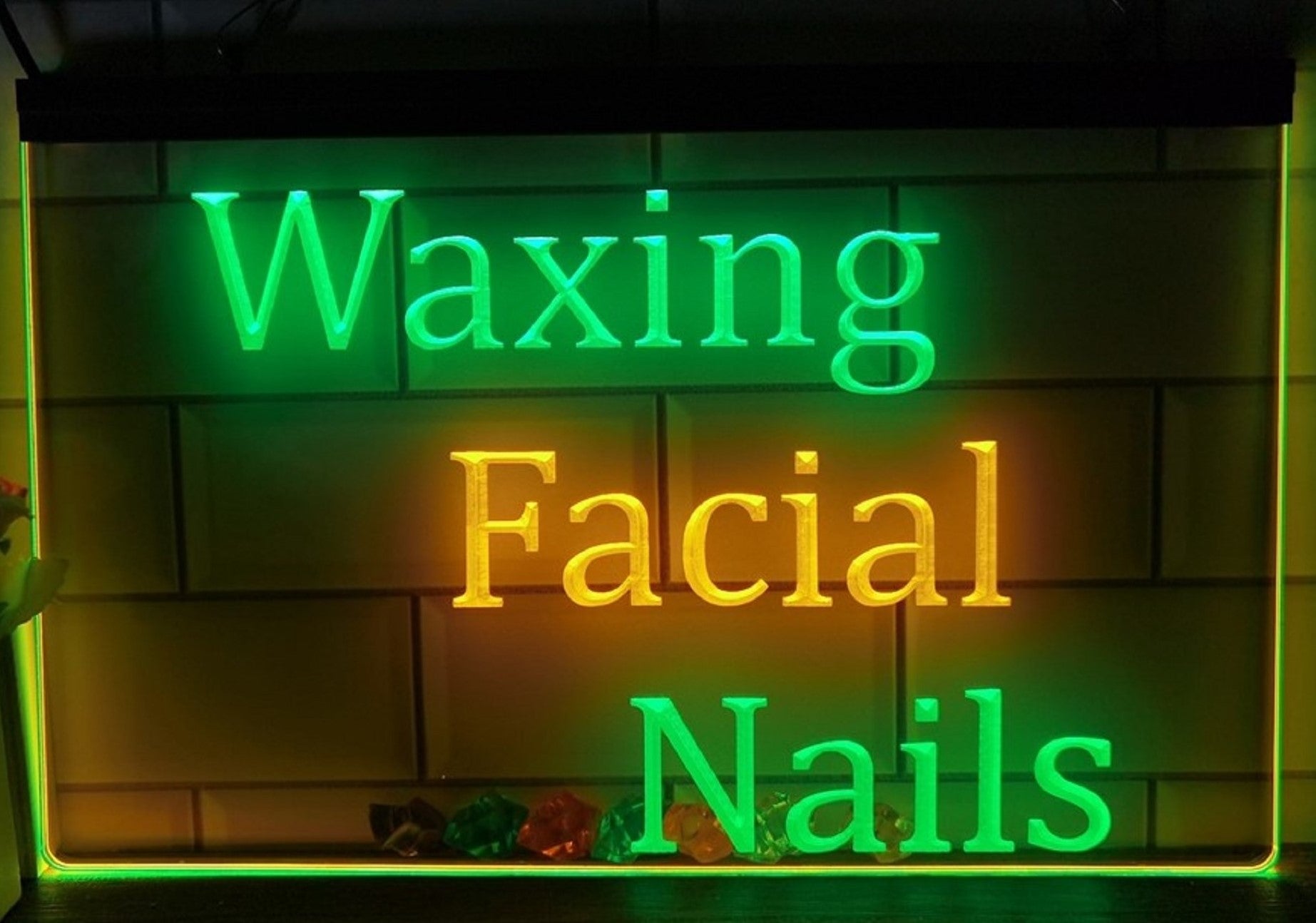 Waxing Facial Nails Led Neon Sign Dual Color Spa Beauty Salon Decor