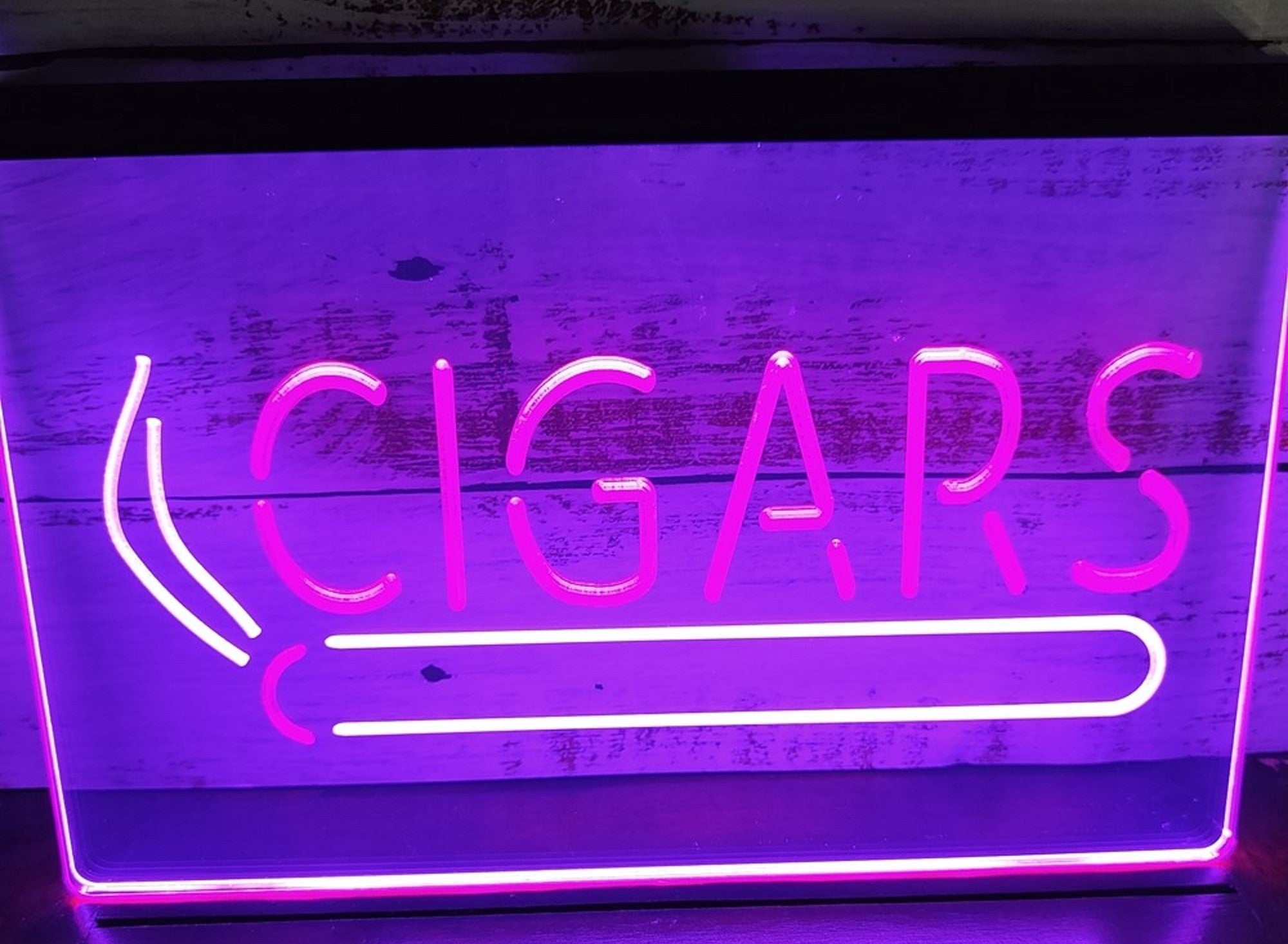 Cigars Smoking Led Neon Sign Dual Color Cigar Lounge Cigar Vape Smoke Shop Decor