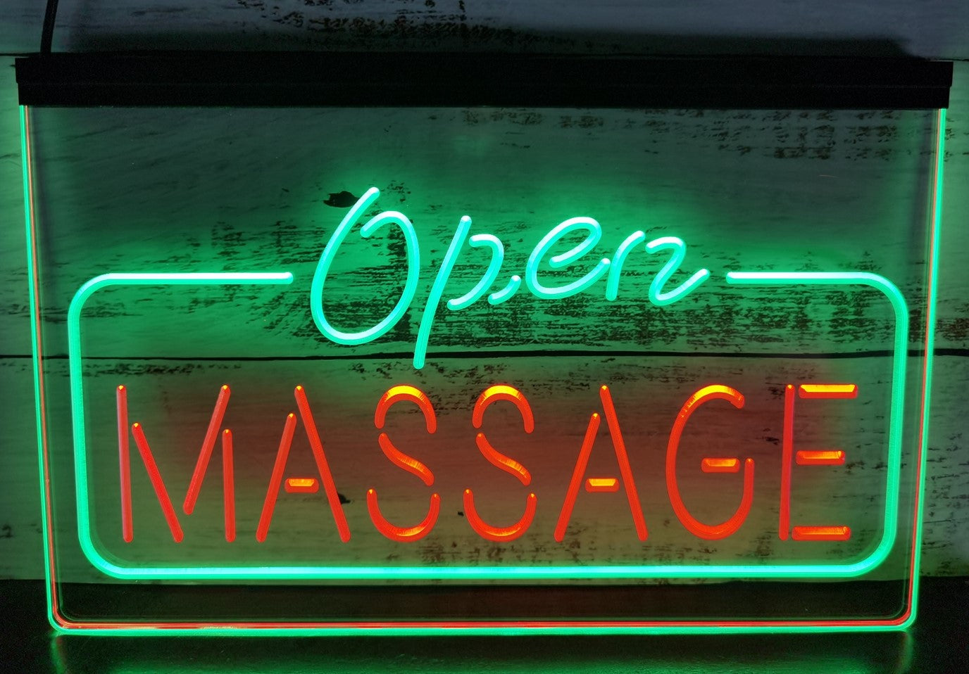 Open Massage Led Neon Sign Dual Color Massage Salon Decor