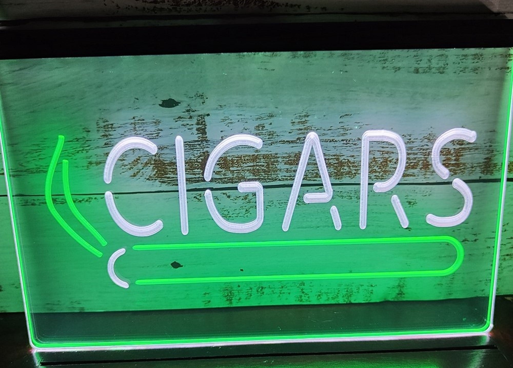 Cigars Smoking Led Neon Sign Dual Color Cigar Lounge Cigar Vape Smoke Shop Decor