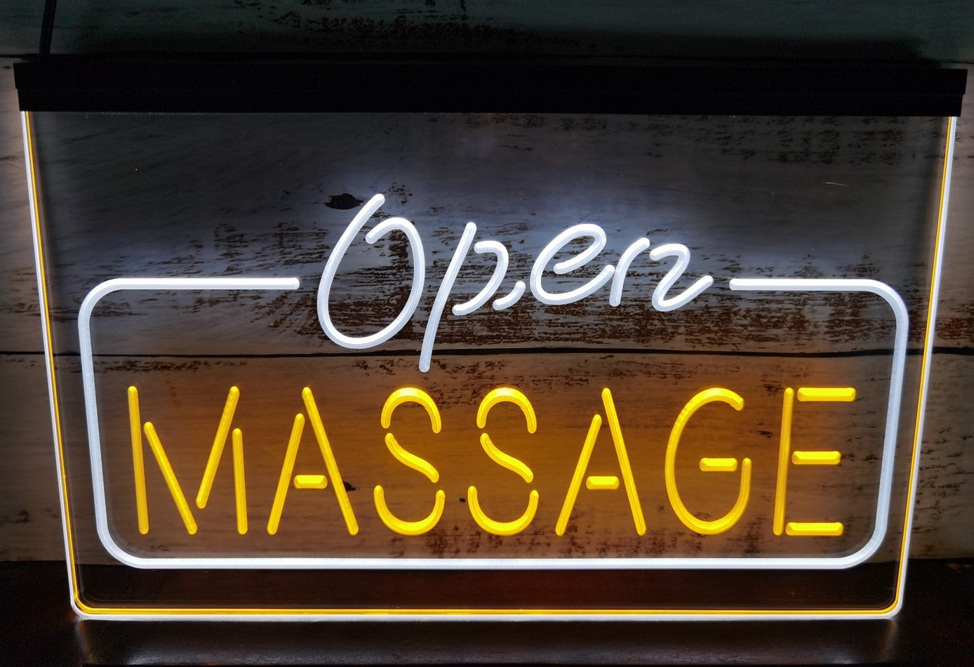 Open Massage Led Neon Sign Dual Color Massage Salon Decor