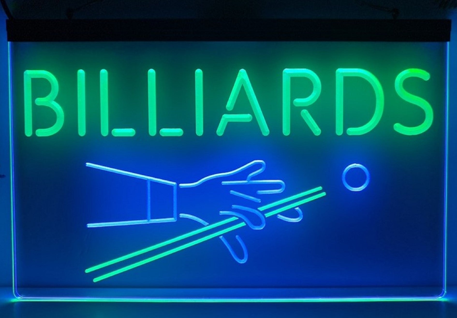 Billiards Led Neon Sign Dual Color Home Pool Room Billiards Hall Decor