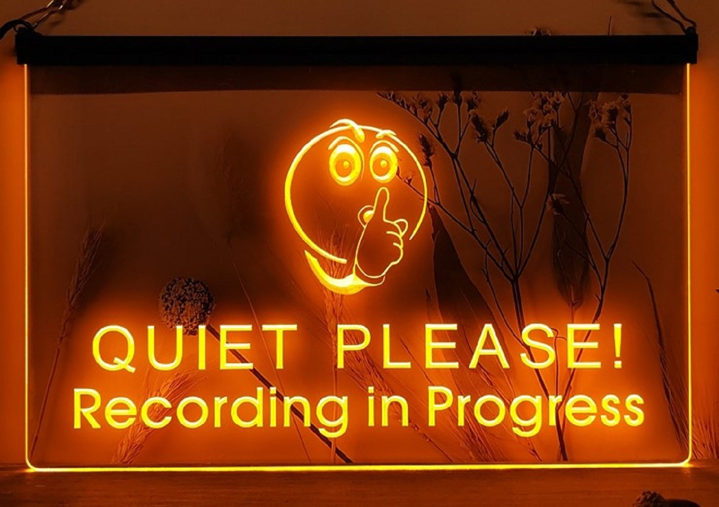 Quiet Please Recording In Progress Led Neon Sign Home Music Room Studio Decor
