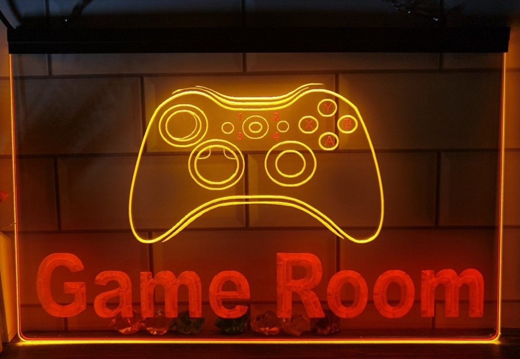 Game Room Controller Led Neon Sign Dual Color Home Game Room Arcade Game Shop Decor
