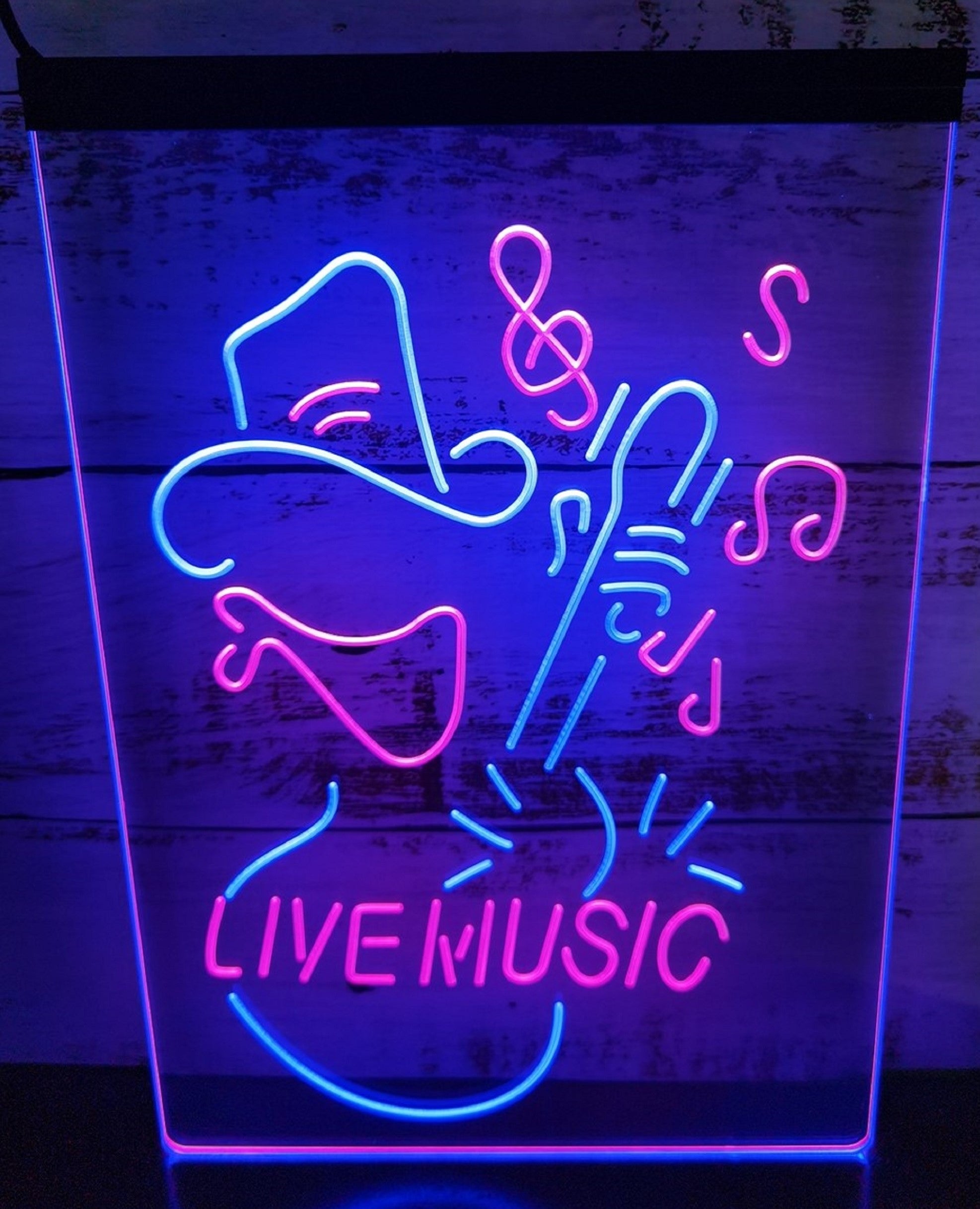 Cowboy Live Music Led Neon Sign Home Man Cave Cowboys Western Room Decor