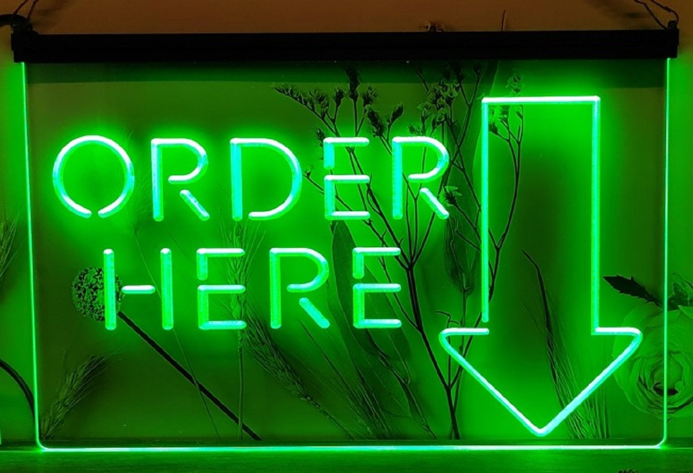 Order Here Led Neon Sign Store Grocery Restaurant Decor Wall Hanging Desktop Decor