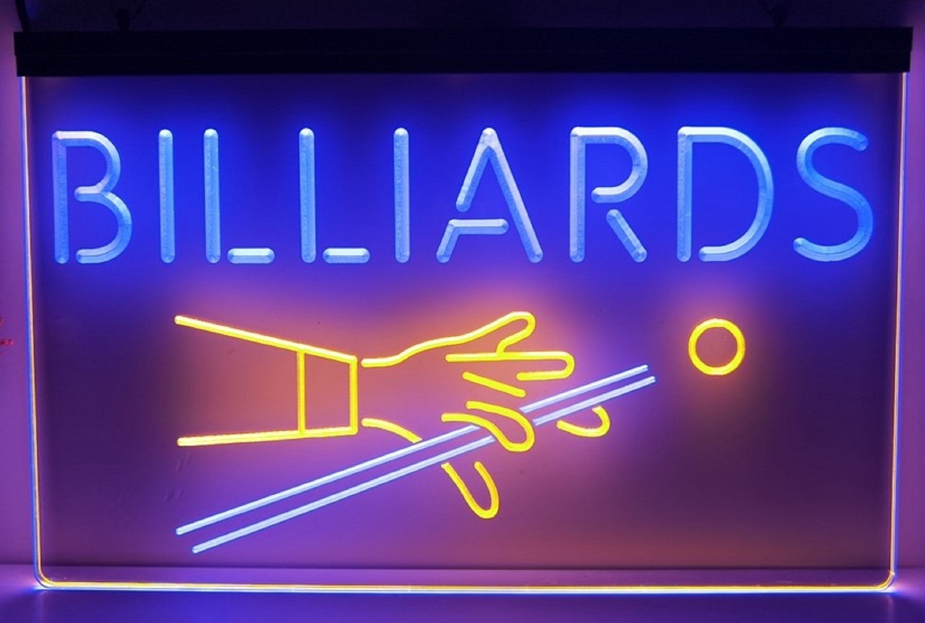 Billiards Led Neon Sign Dual Color Home Pool Room Billiards Hall Decor