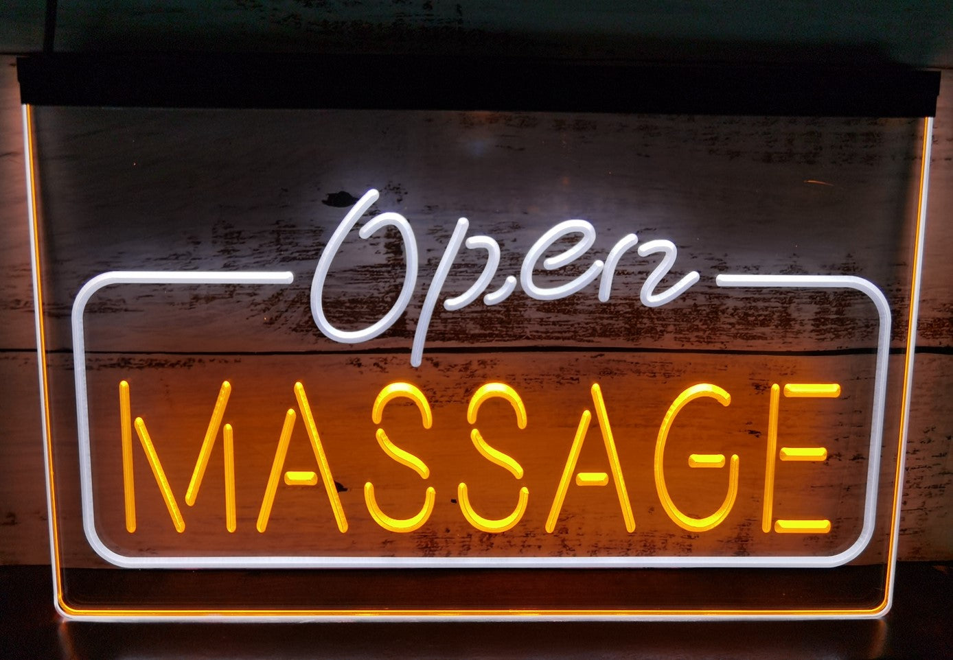 Open Massage Led Neon Sign Dual Color Massage Salon Decor