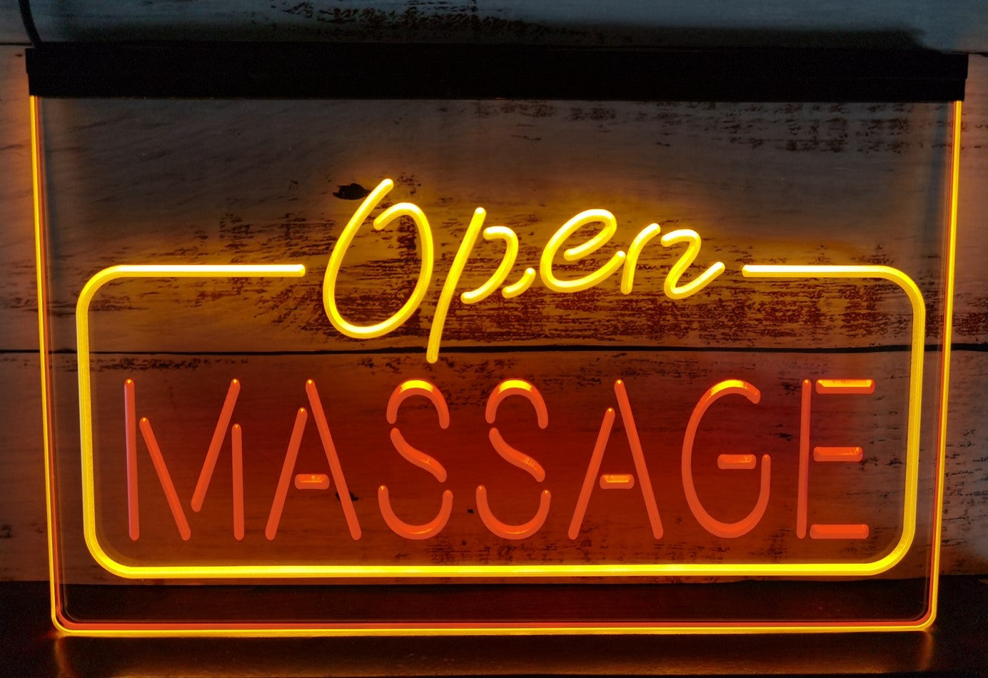 Open Massage Led Neon Sign Dual Color Massage Salon Decor