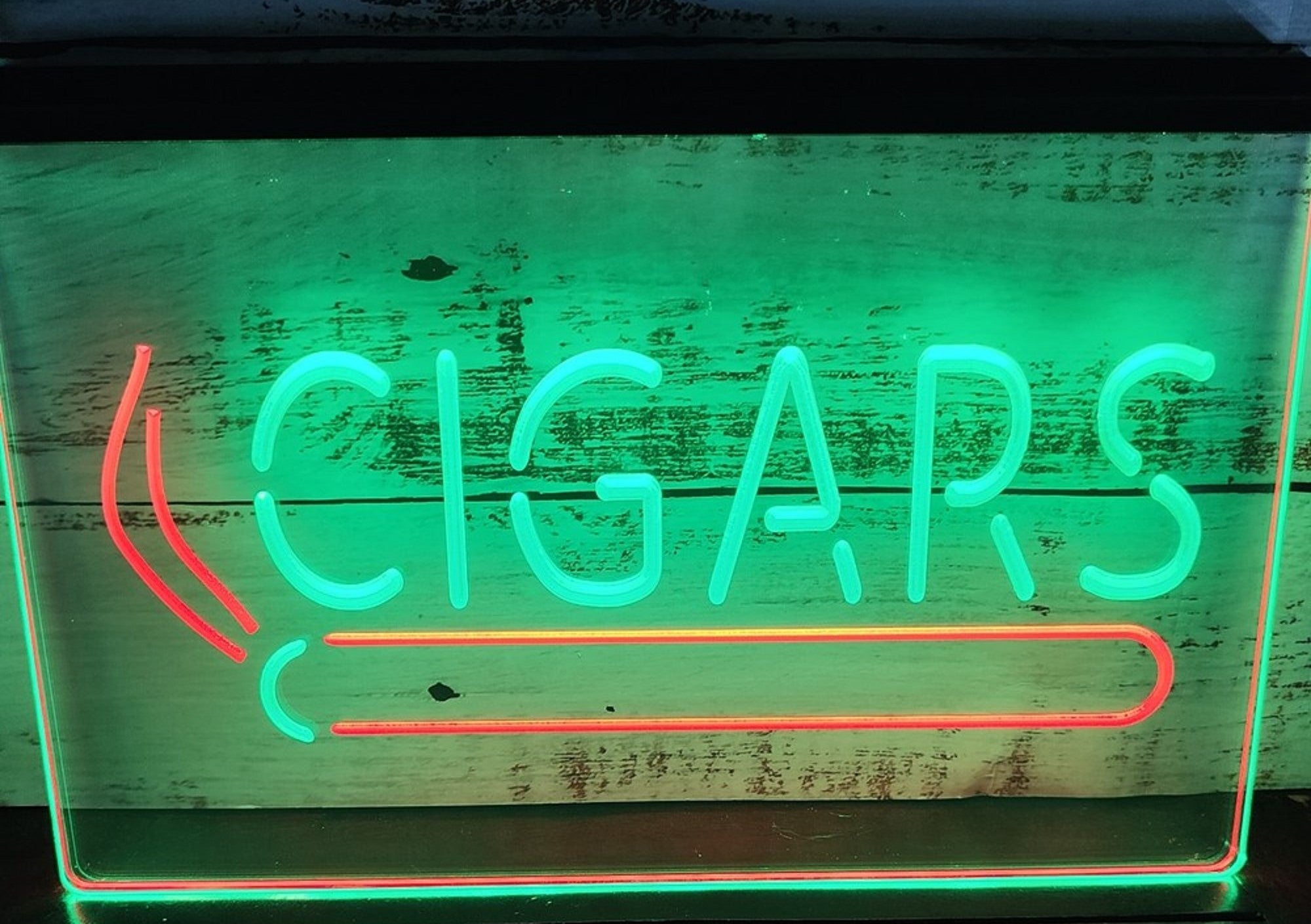 Cigars Smoking Led Neon Sign Dual Color Cigar Lounge Cigar Vape Smoke Shop Decor