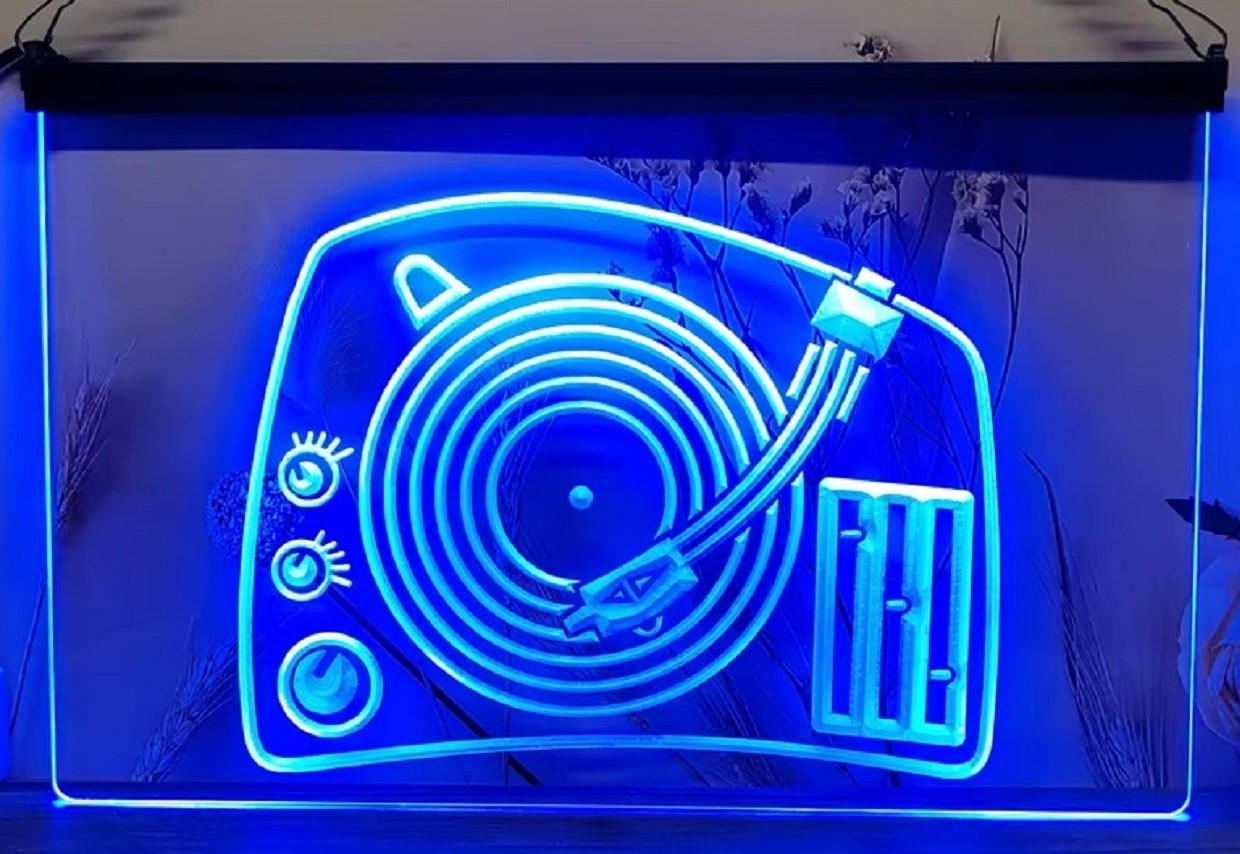 DJ Turntable Mixer Led Neon Sign Home Music Room Audio Studio Decor
