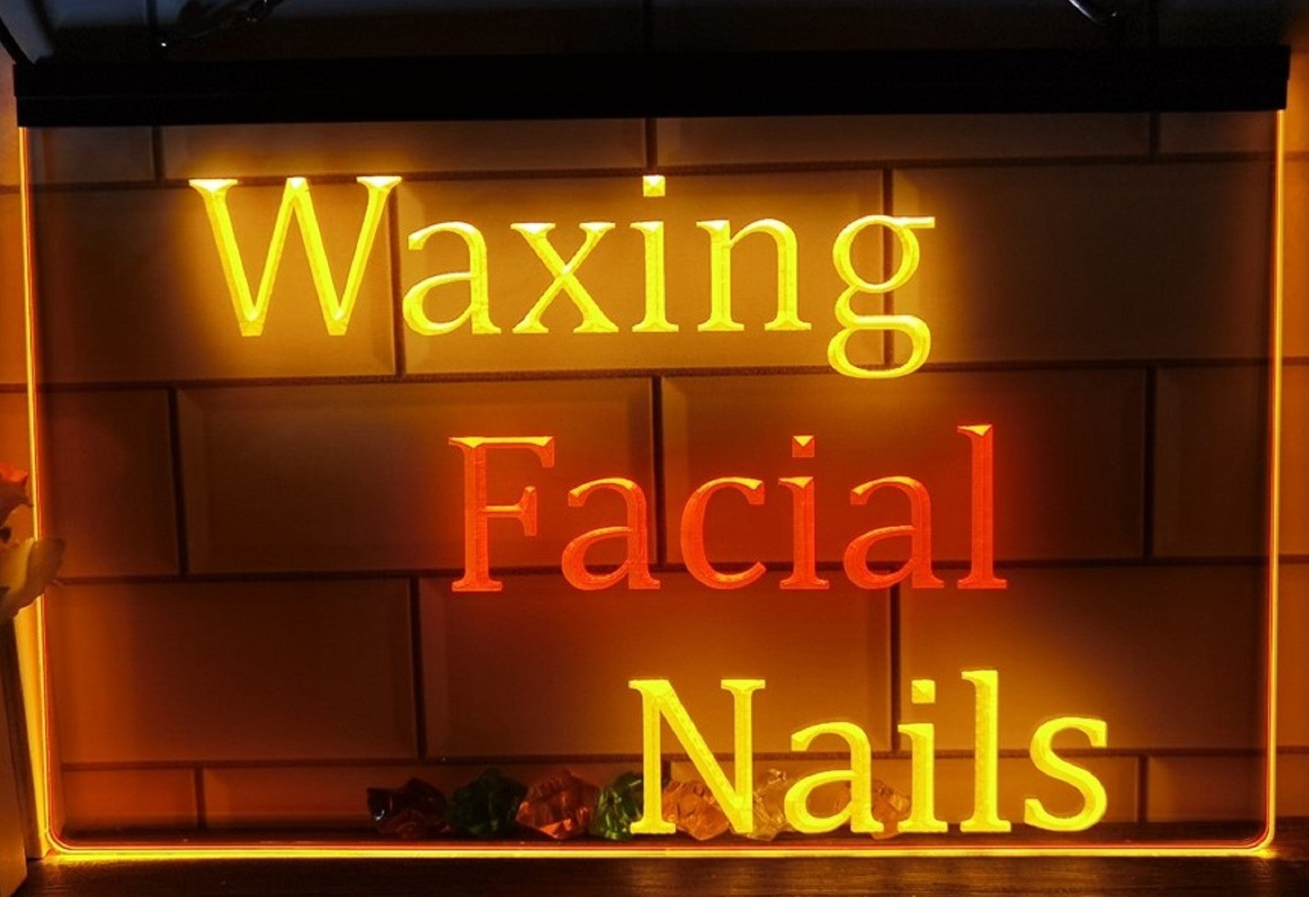 Waxing Facial Nails Led Neon Sign Dual Color Spa Beauty Salon Decor