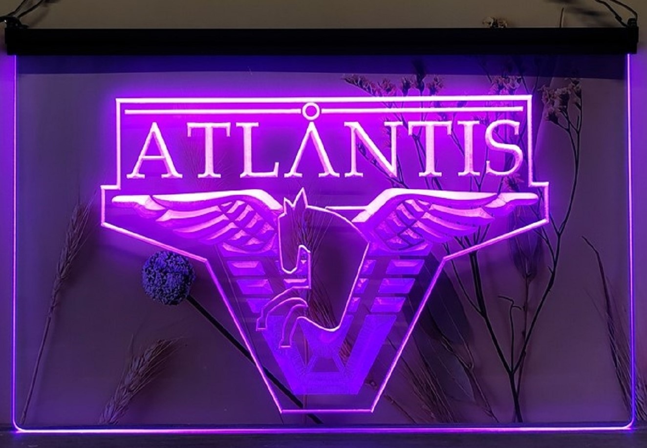 Atlantis Stargate Led Neon Sign Home Movie Room Cinema Film Studio Decor