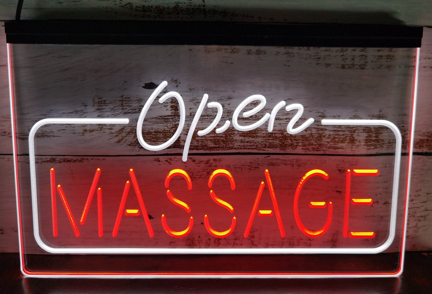 Open Massage Led Neon Sign Dual Color Massage Salon Decor