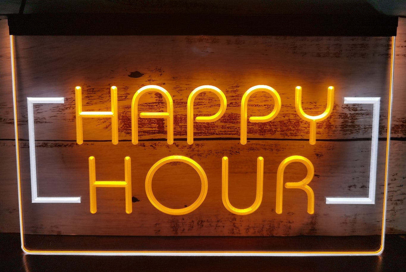 Happy Hour Led Neon Sign Dual Color Home Restaurant Coffee Shop Decor