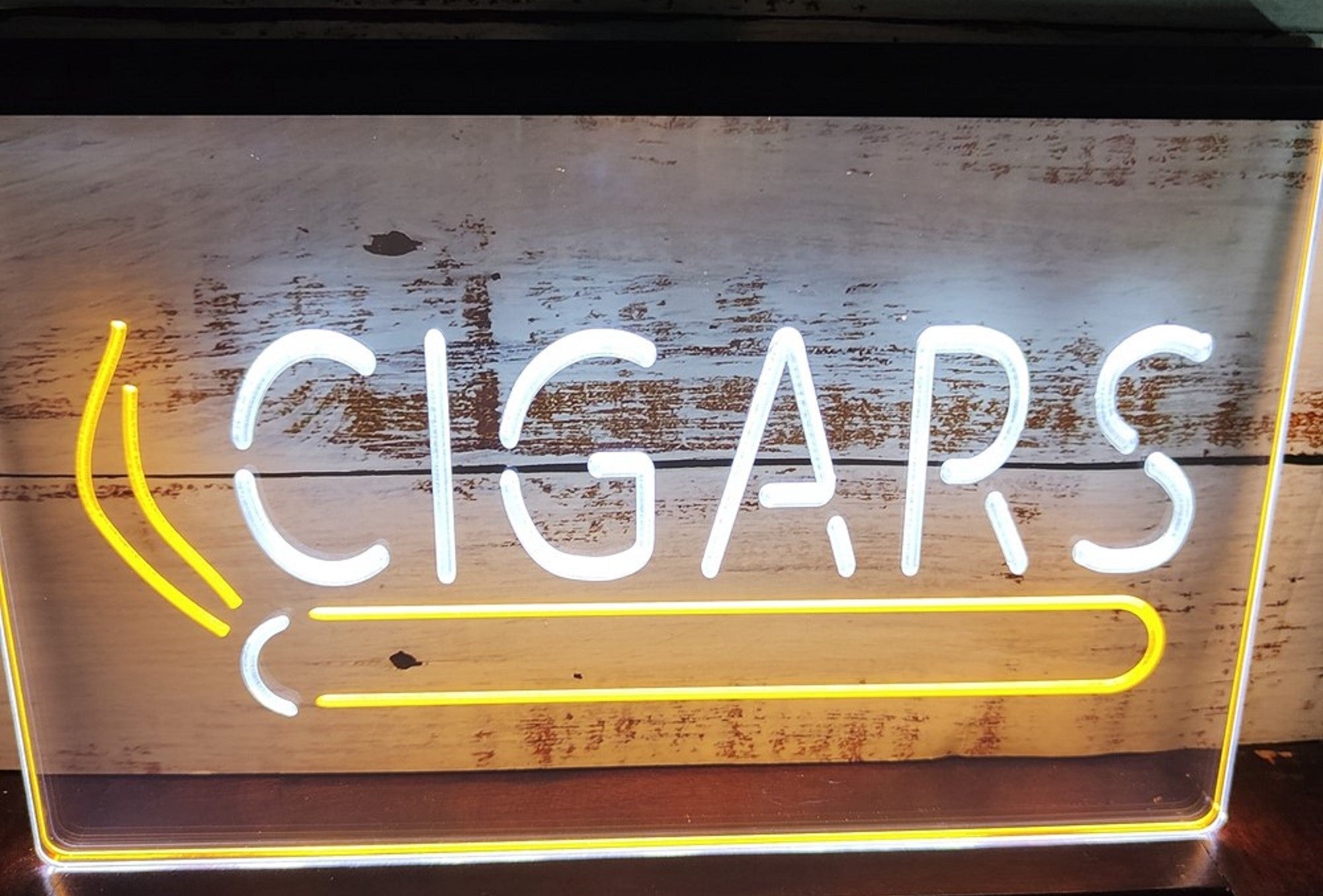 Cigars Smoking Led Neon Sign Dual Color Cigar Lounge Cigar Vape Smoke Shop Decor