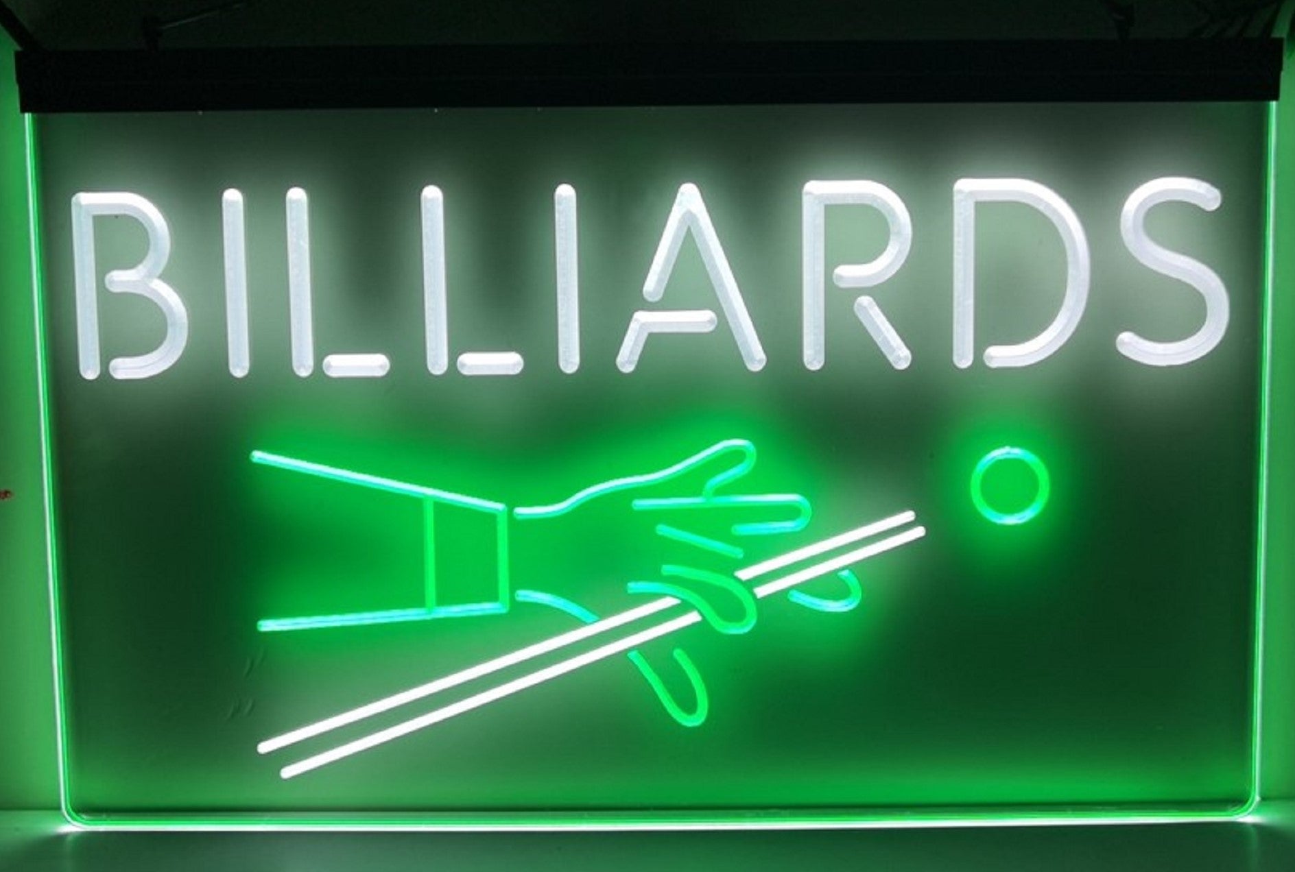 Billiards Led Neon Sign Dual Color Home Pool Room Billiards Hall Decor