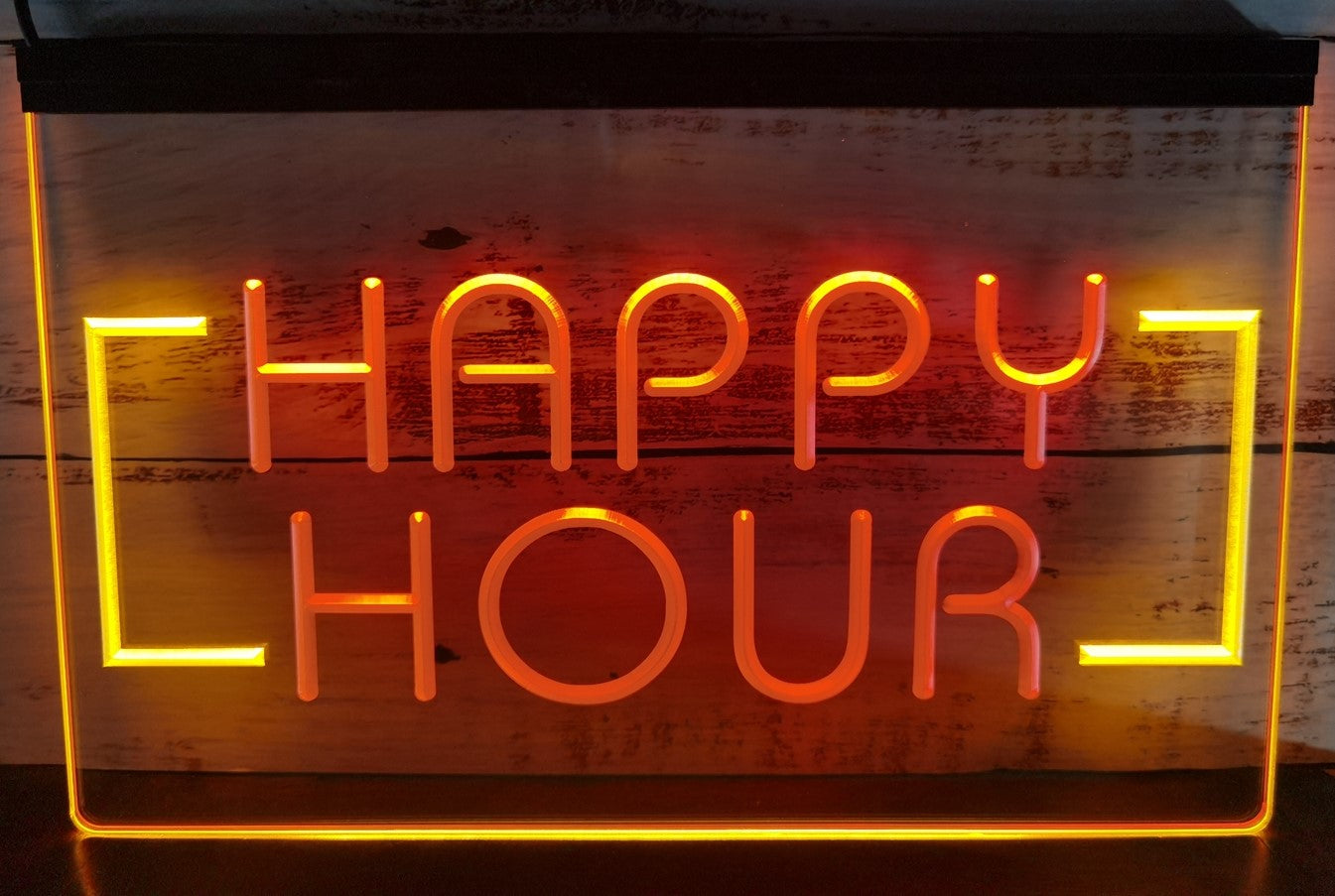 Happy Hour Led Neon Sign Dual Color Home Restaurant Coffee Shop Decor