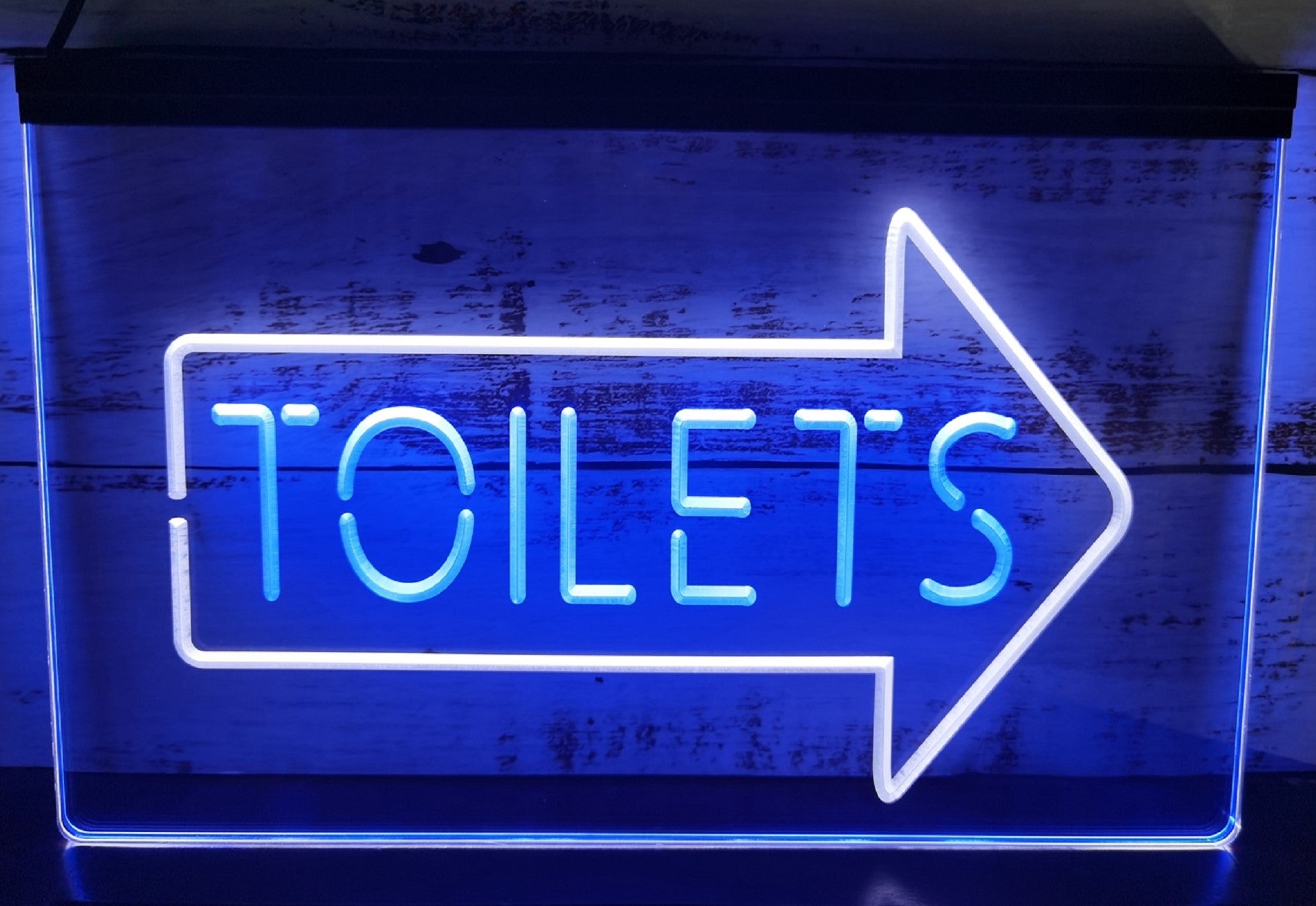 Toilet Arrow Led Neon Sign Dual Color Store Restaurant Coffee Shop Office Decor