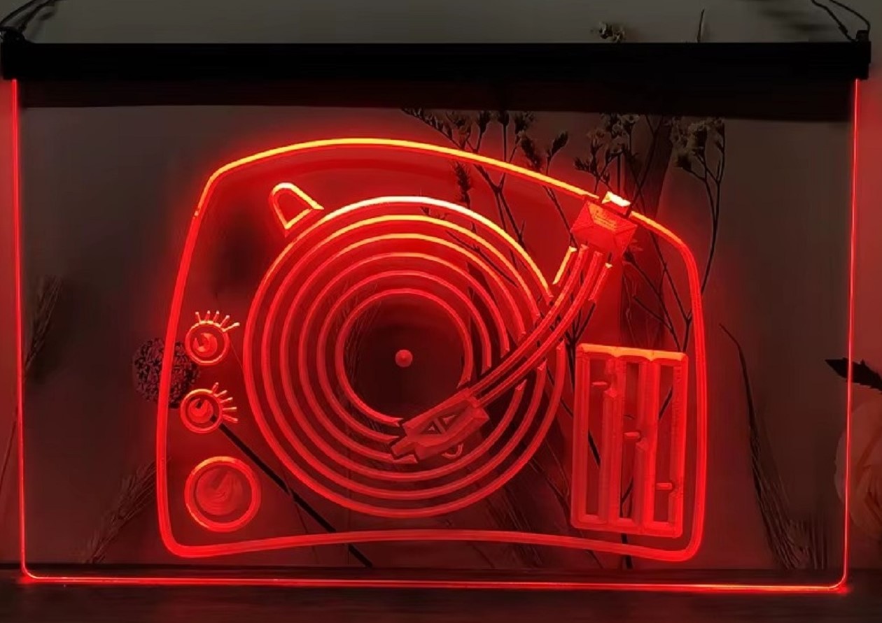 DJ Turntable Mixer Led Neon Sign Home Music Room Audio Studio Decor