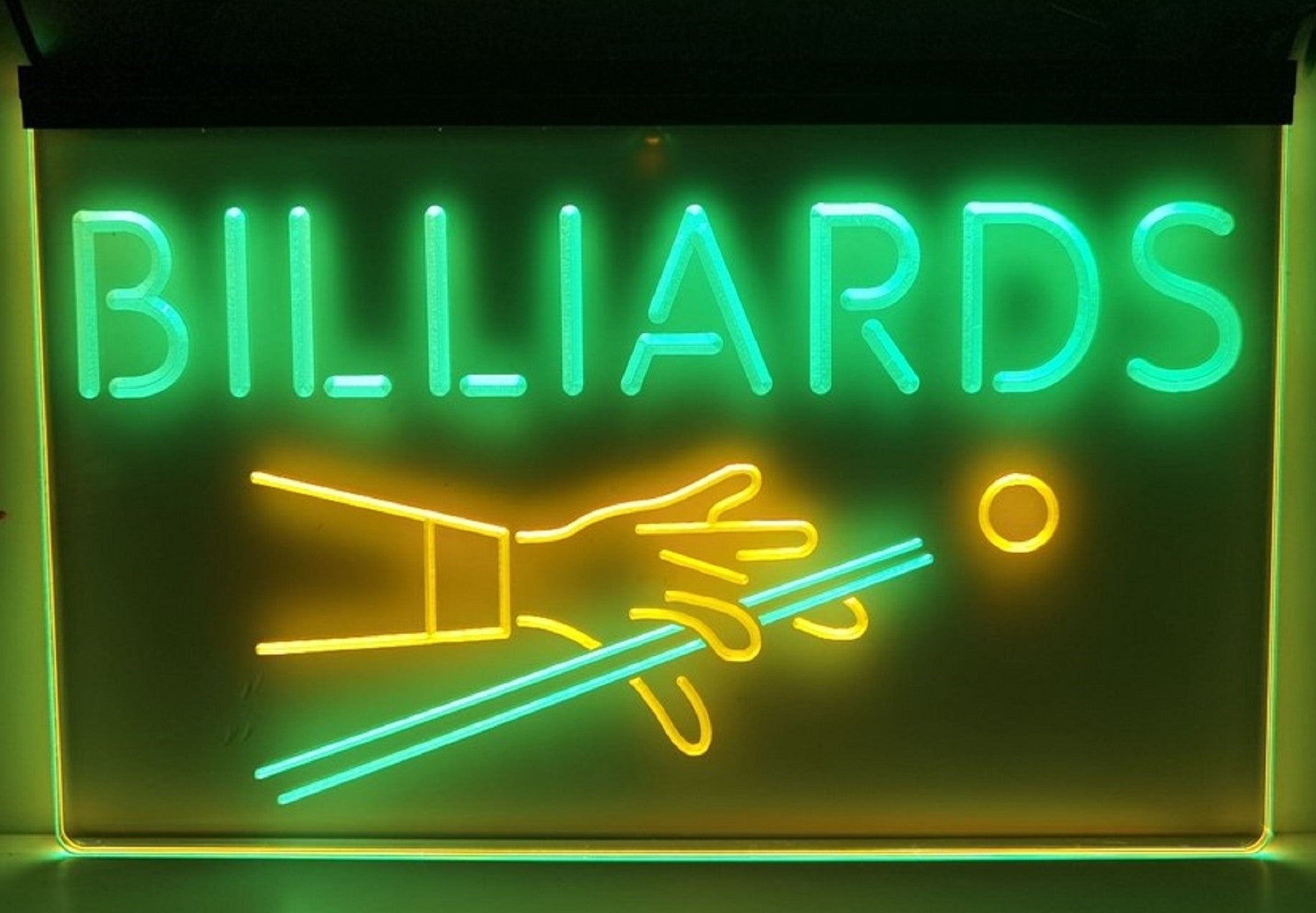 Billiards Led Neon Sign Dual Color Home Pool Room Billiards Hall Decor