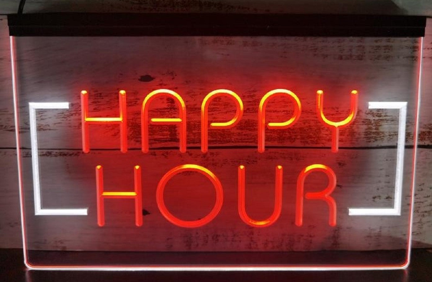 Happy Hour Led Neon Sign Dual Color Home Restaurant Coffee Shop Decor