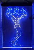 Bodybuilder Led Neon Sign Dual Color Home Gym Athletic Club Gymnasium Decor