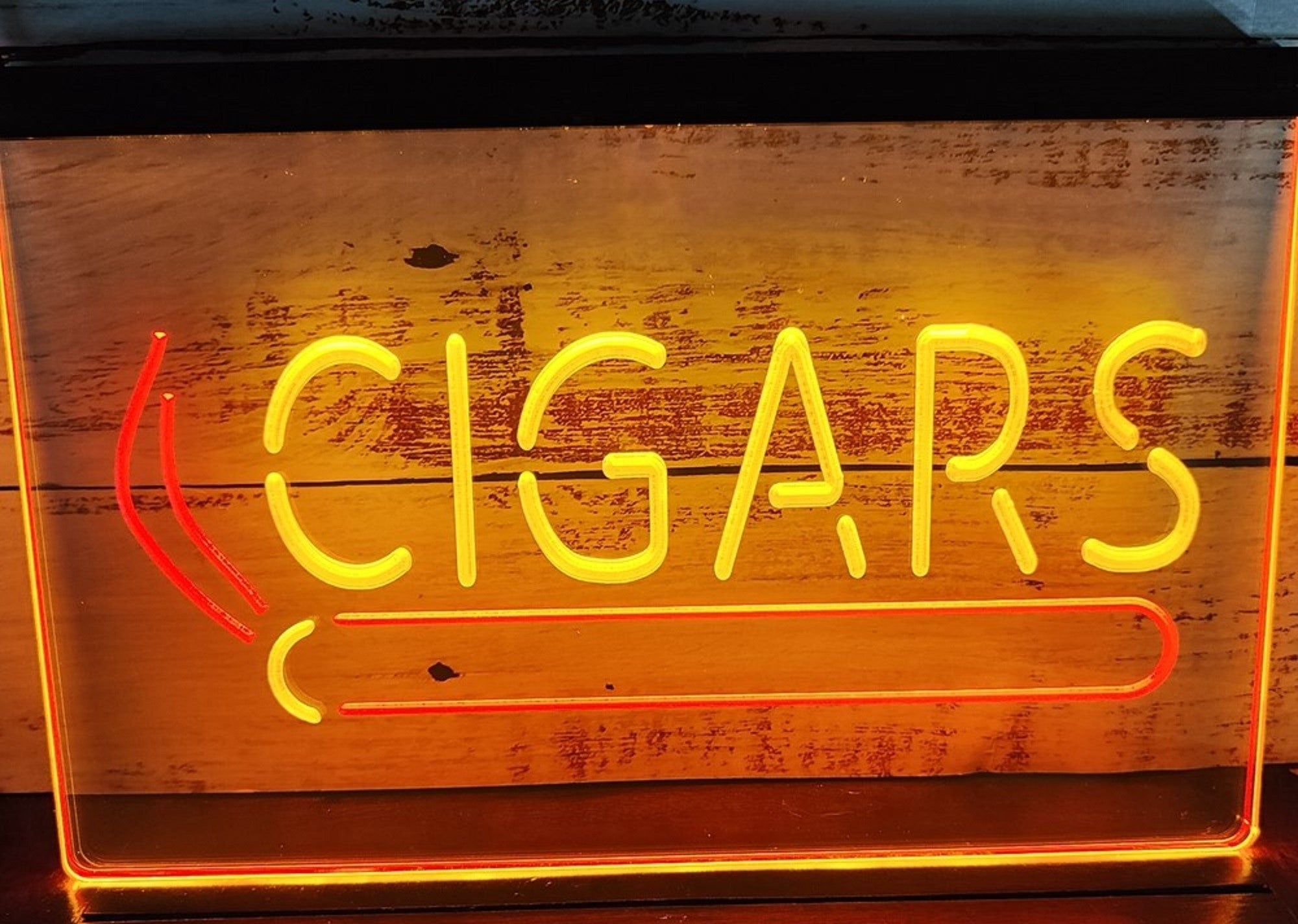 Cigars Smoking Led Neon Sign Dual Color Cigar Lounge Cigar Vape Smoke Shop Decor