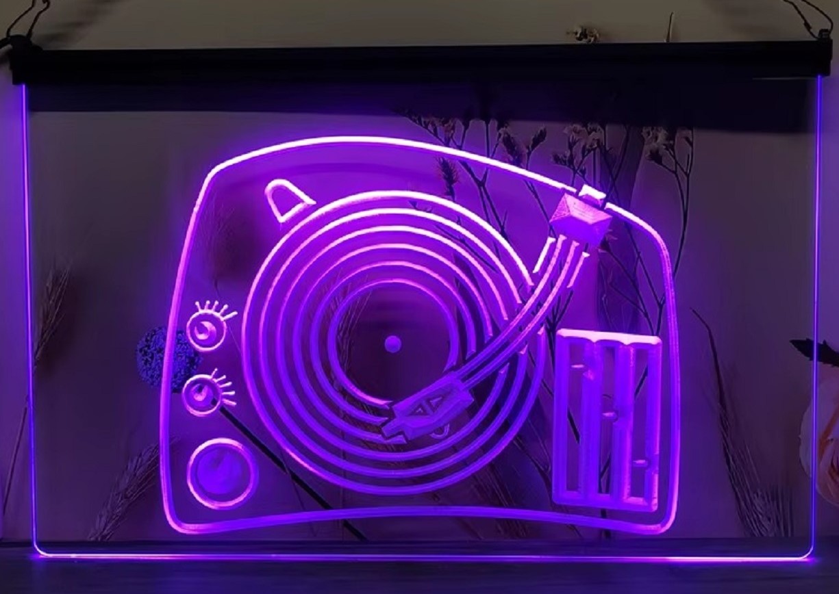 DJ Turntable Mixer Led Neon Sign Home Music Room Audio Studio Decor