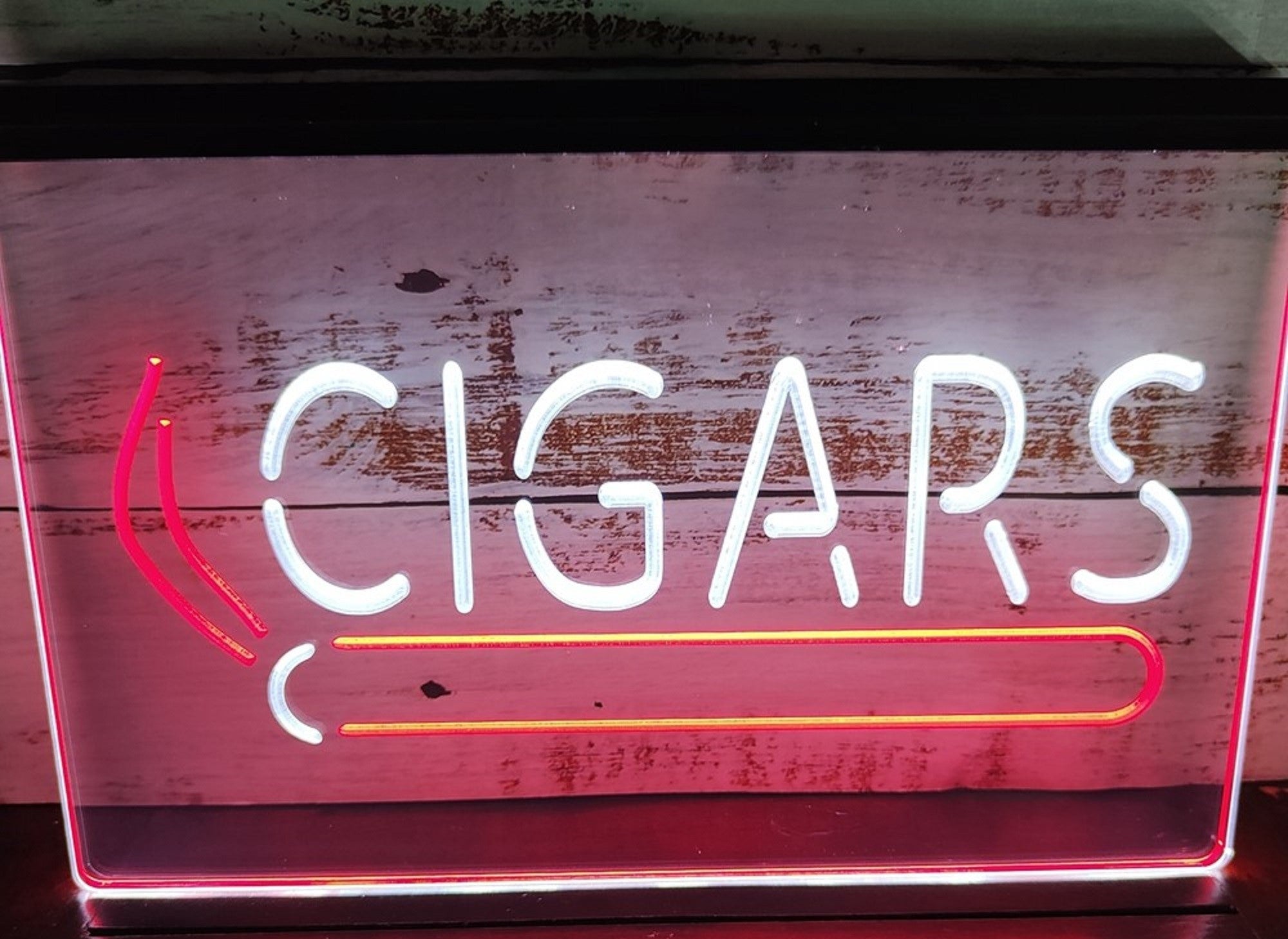 Cigars Smoking Led Neon Sign Dual Color Cigar Lounge Cigar Vape Smoke Shop Decor