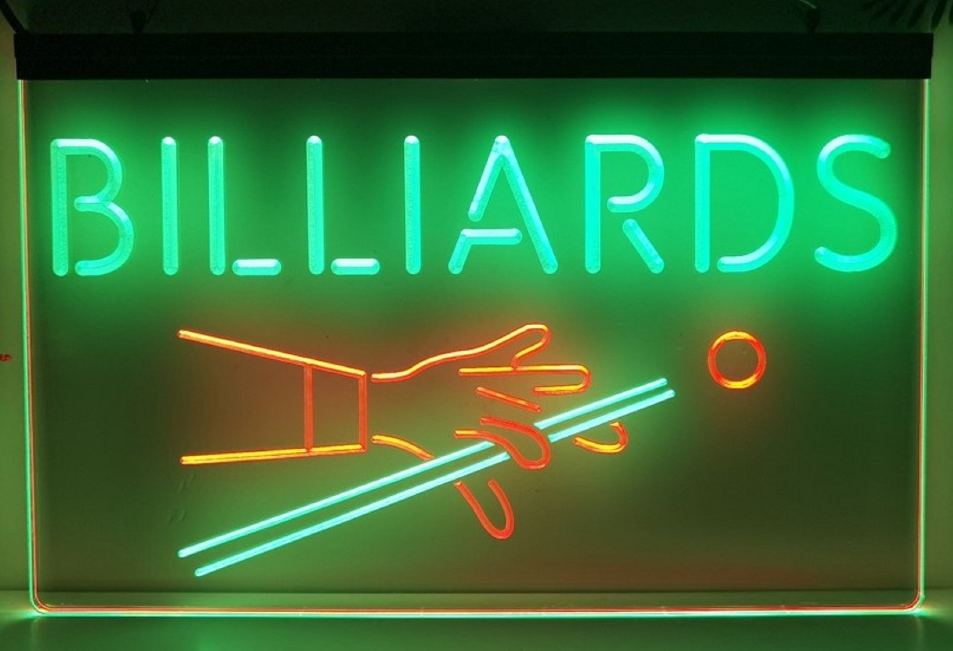 Billiards Led Neon Sign Dual Color Home Pool Room Billiards Hall Decor