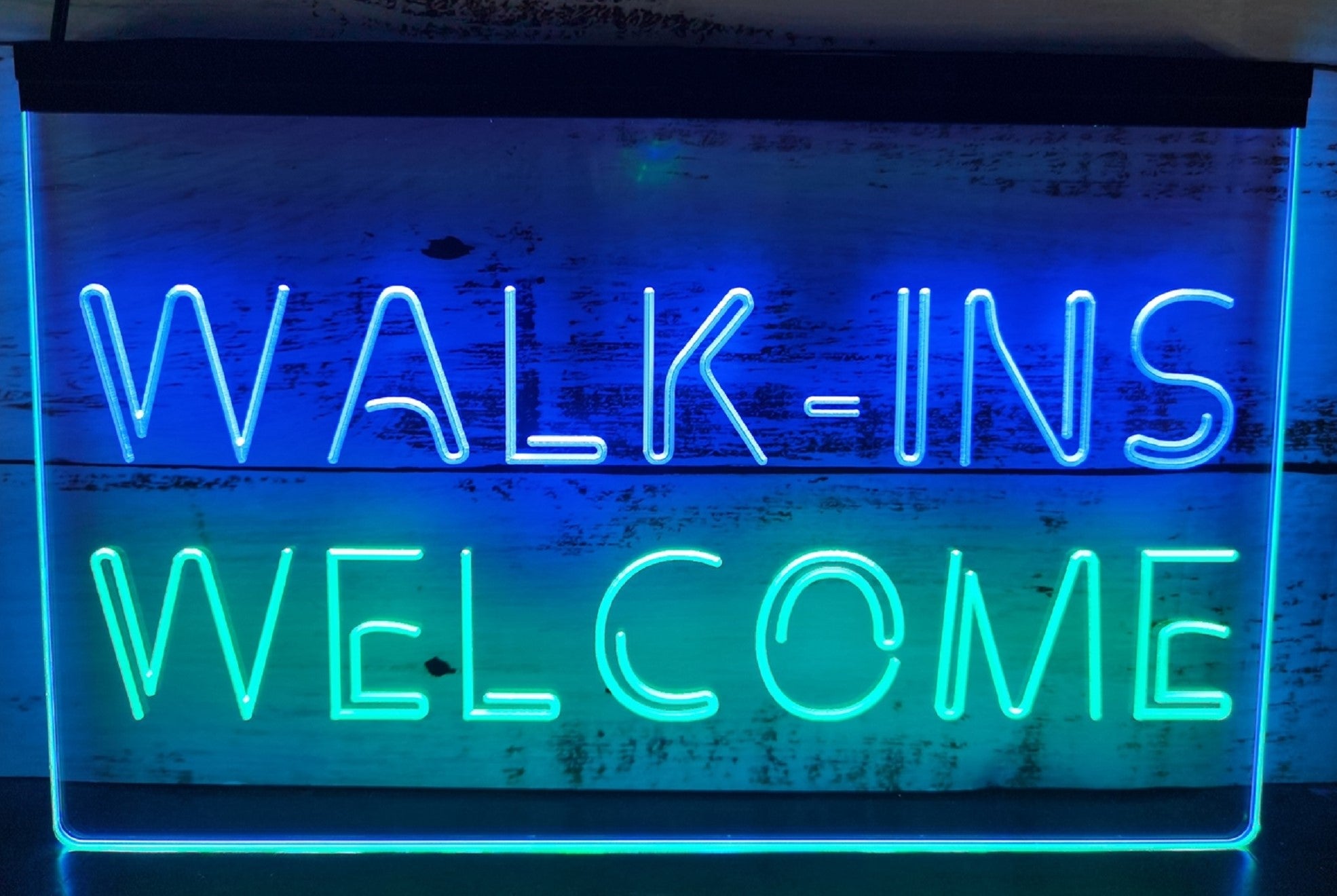Walk IN Welcome Led Neon Sign Dual Color Shop Store Coffee Shop Restaurant Decor
