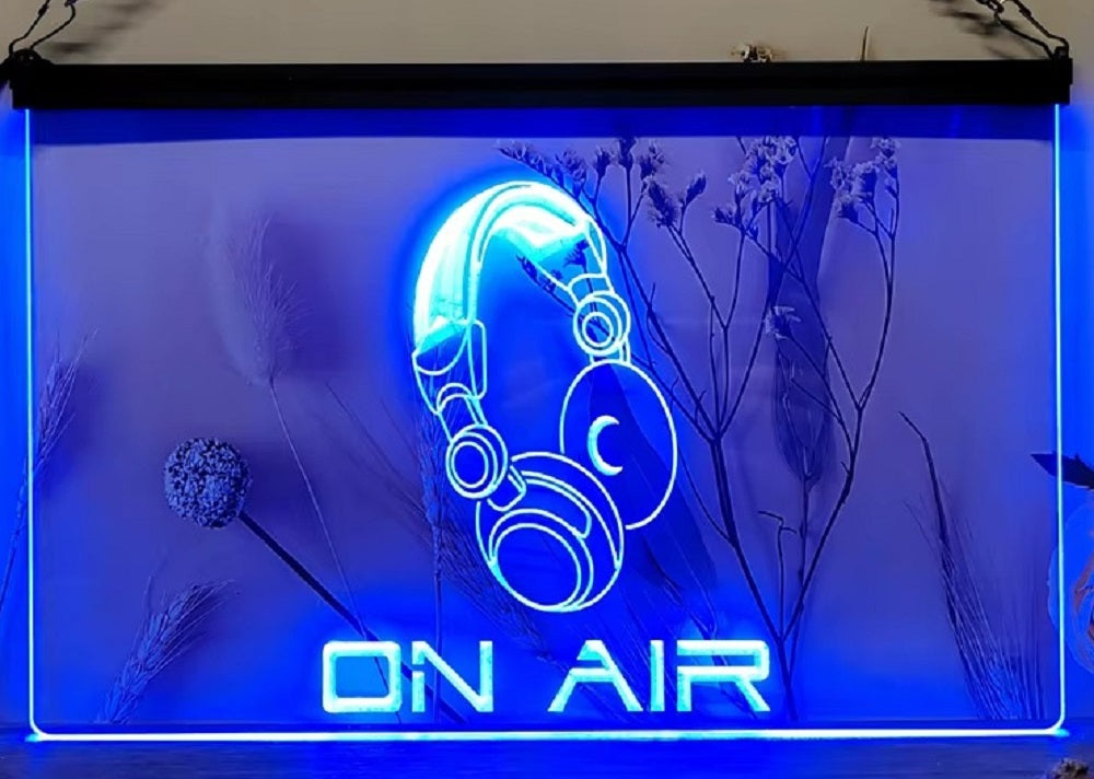 On Air Headphone Led Neon Sign Home Music Room Audio Recording Studio Decor