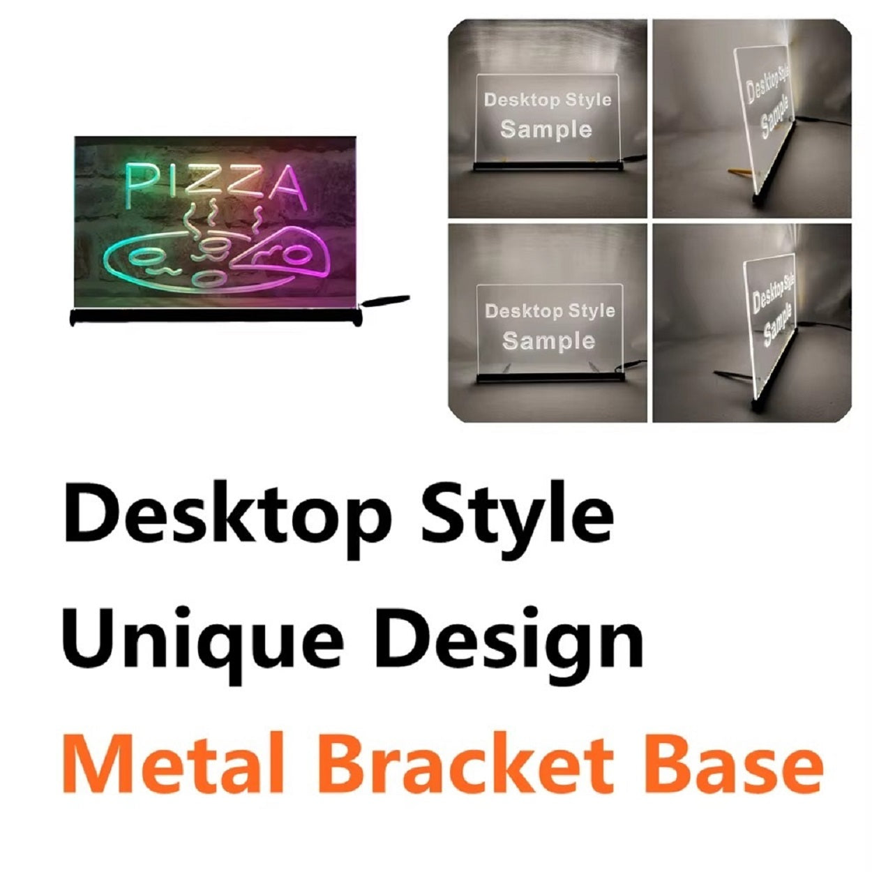 Pizza Hot Slice Led Neon Sign Multi Mode Pizzeria Restaurant Decor