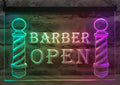 Barber Open Led Neon Sign Multi Mode Barber Haircut Salon Decor Wall Hanging Desktop
