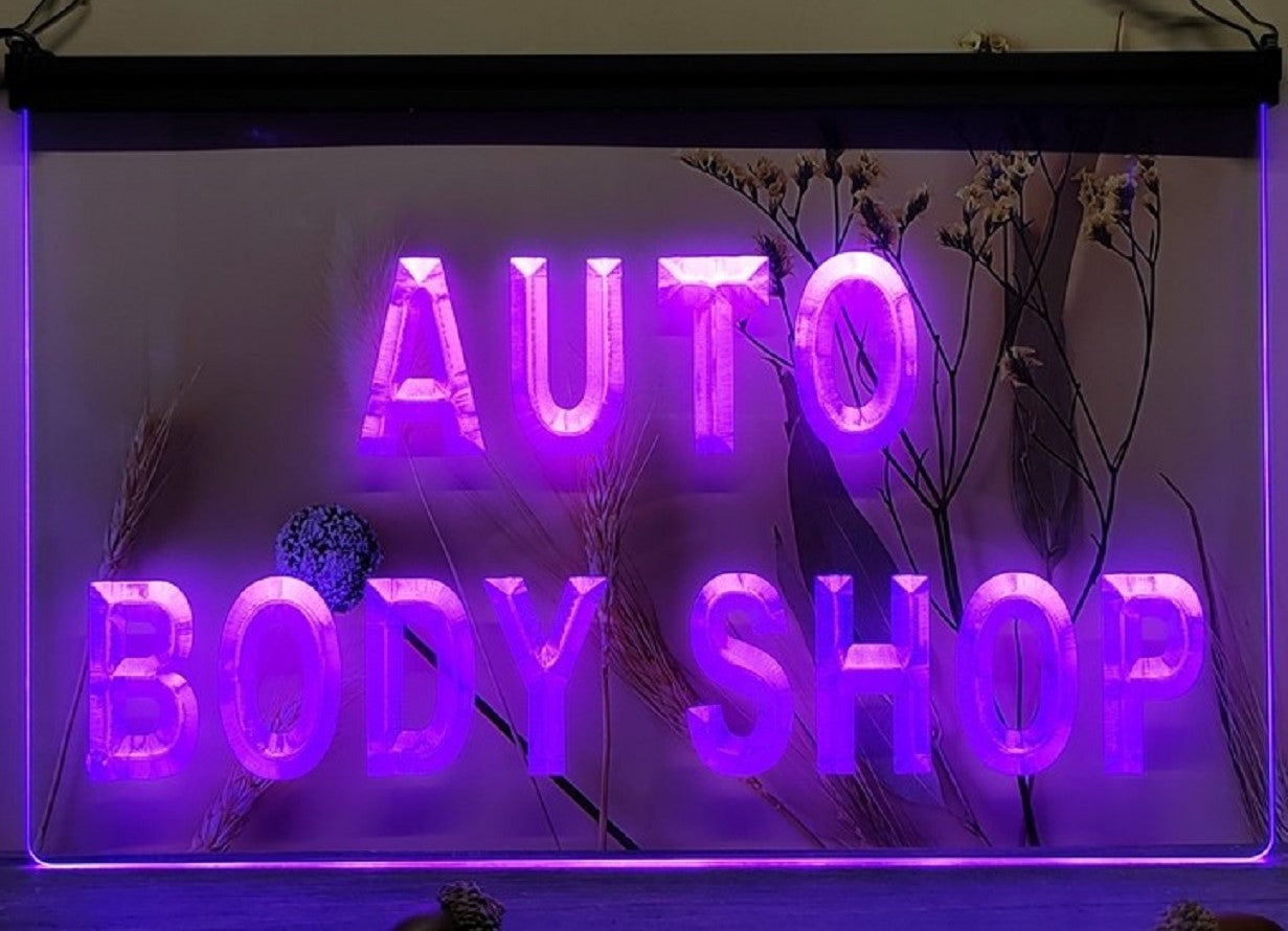 Auto Body Shop Led Neon Sign Car Garage Auto Repair Shop Decor