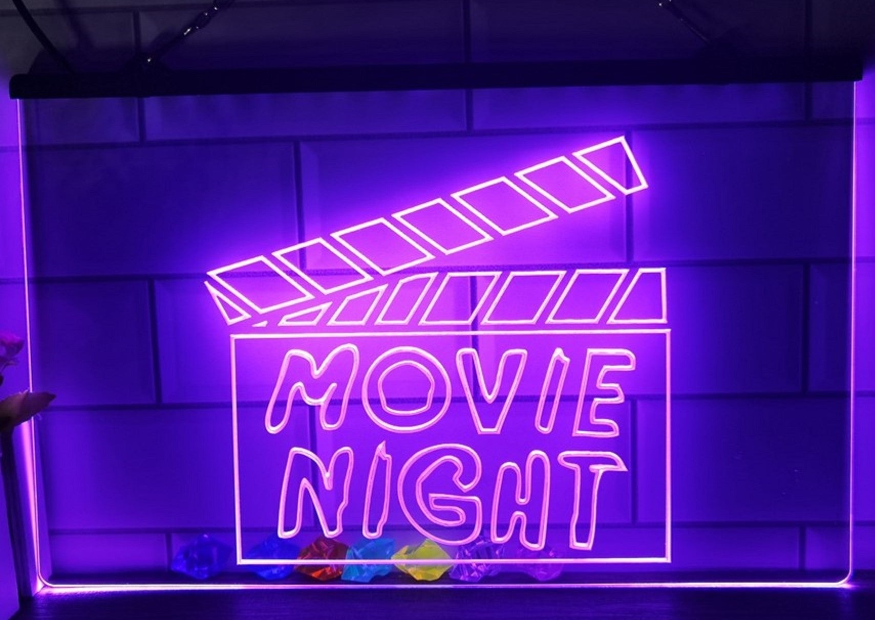 Movie Night Led Neon Sign Studio Cinema Theatre Home Movie Room Decor