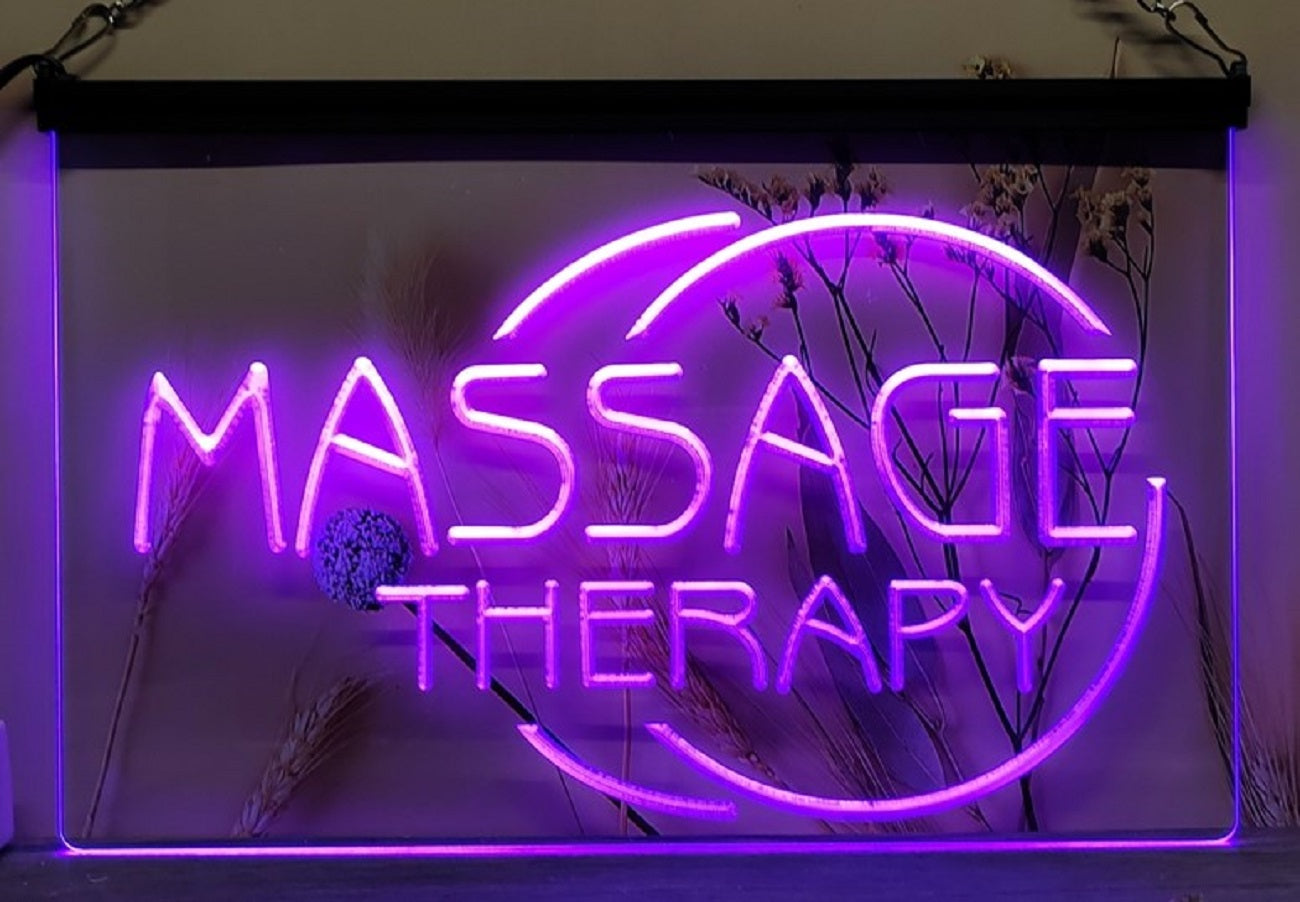 Massage Therapy Led Neon Sign Massage Spa Beauty Salon Decor Wall Hanging OR Desktop