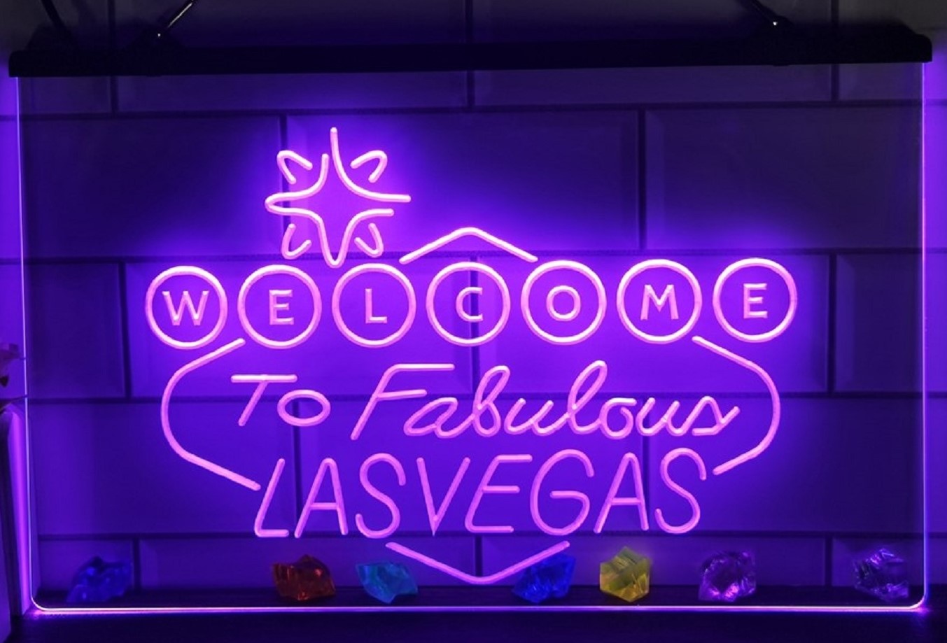 Welcome To Fabulous Las vegas Led Neon Sign Wall Hanging Or Desktop Decor