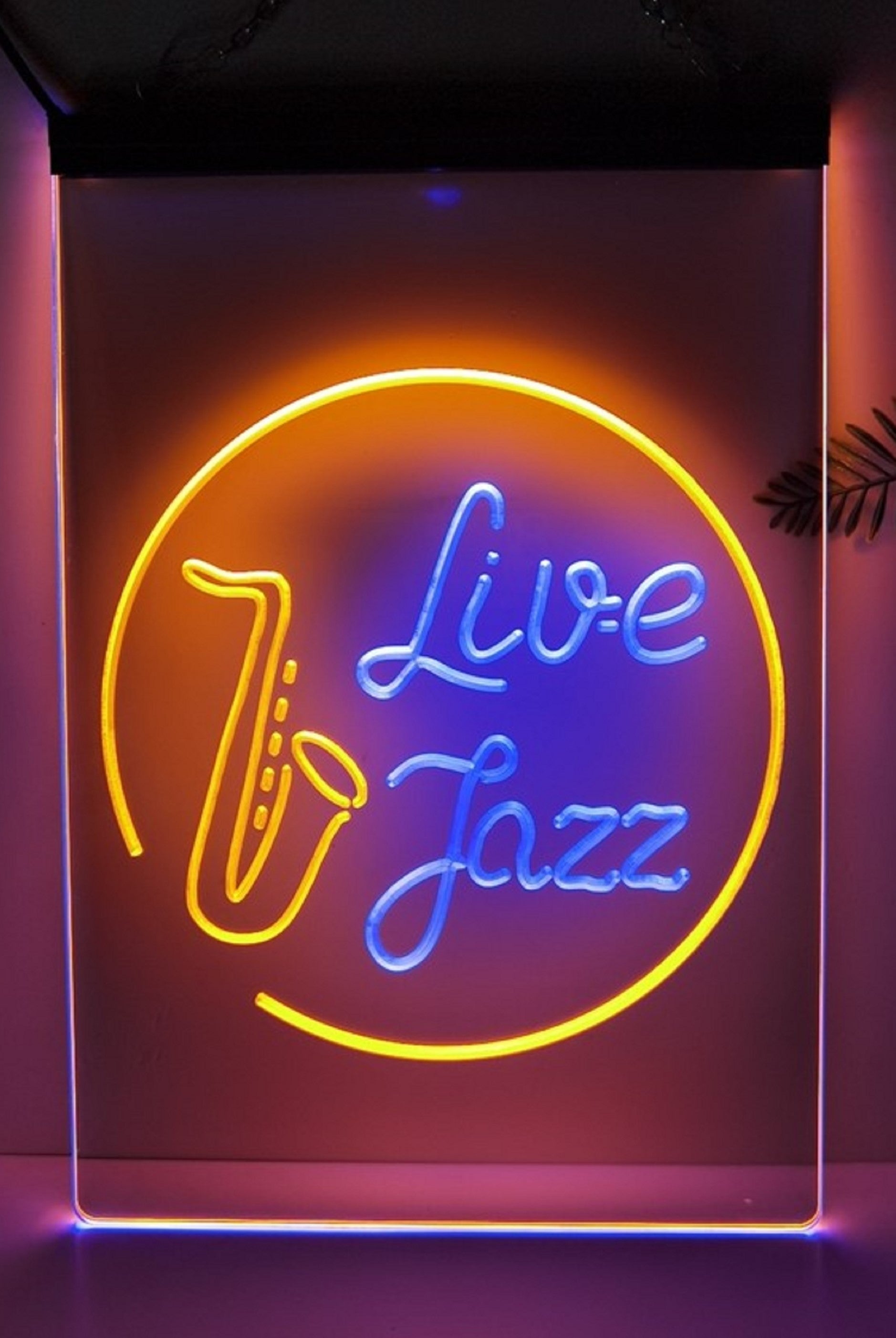 Live Jazz Led Neon Sign Dual Color Home Music Room Studio Music Shop Decor