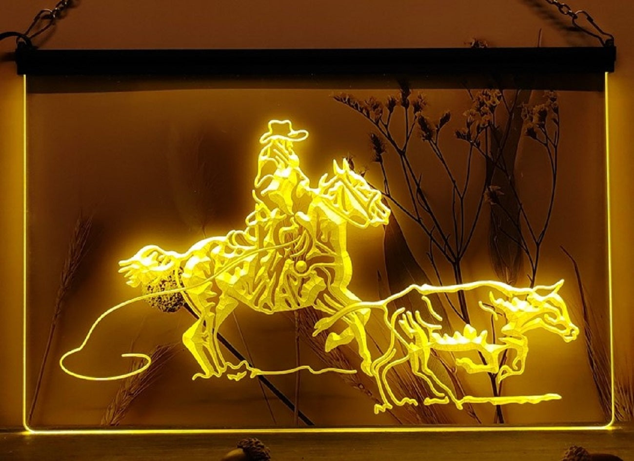 Cowboys Cow Western Led Neon Sign Home Man Cave Cowboys Ranch Decor