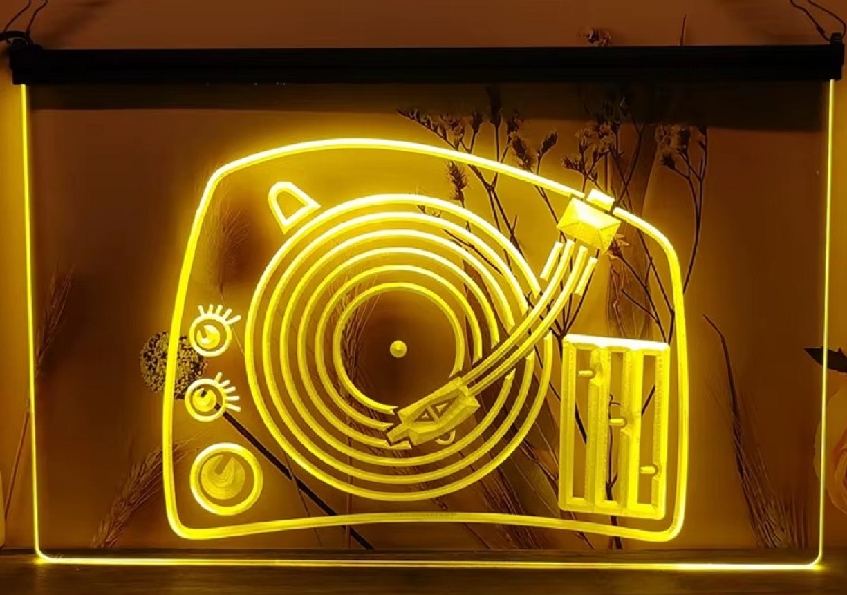 DJ Turntable Mixer Led Neon Sign Home Music Room Audio Studio Decor