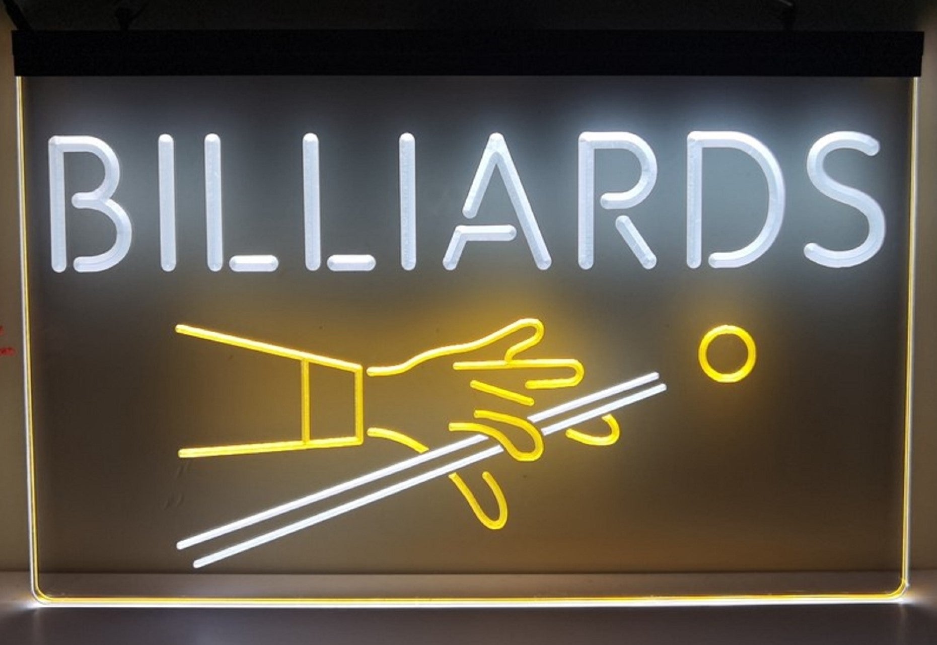 Billiards Led Neon Sign Dual Color Home Pool Room Billiards Hall Decor