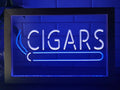 Cigars Smoking Led Neon Sign Framed Cigar Lounge Cigar Vape Smoke Shop Decor
