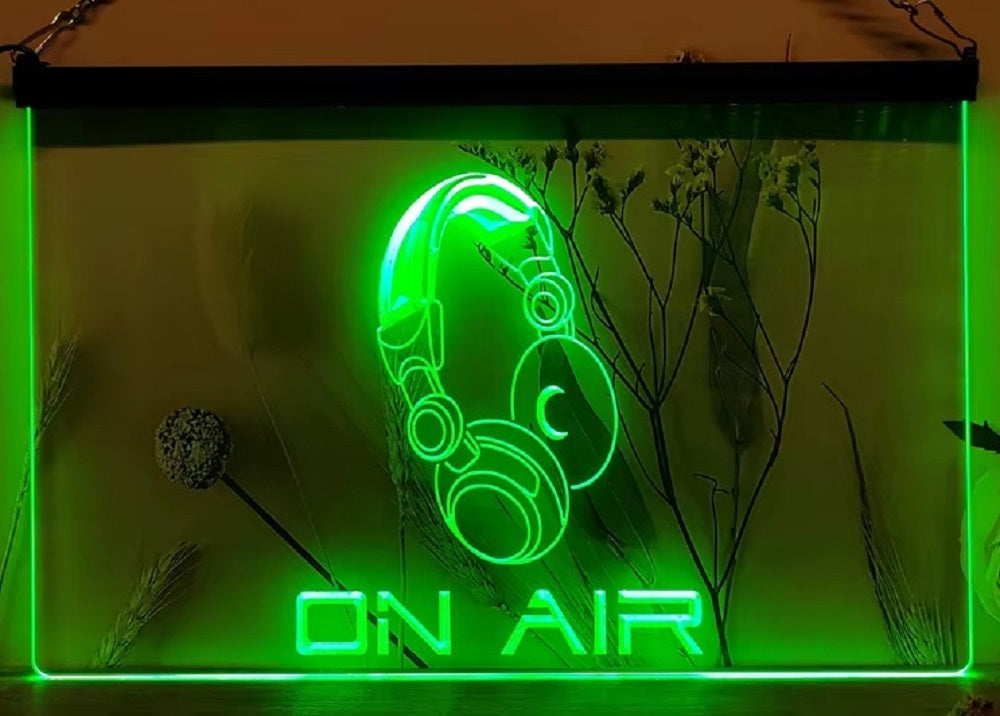 On Air Headphone Led Neon Sign Home Music Room Audio Recording Studio Decor