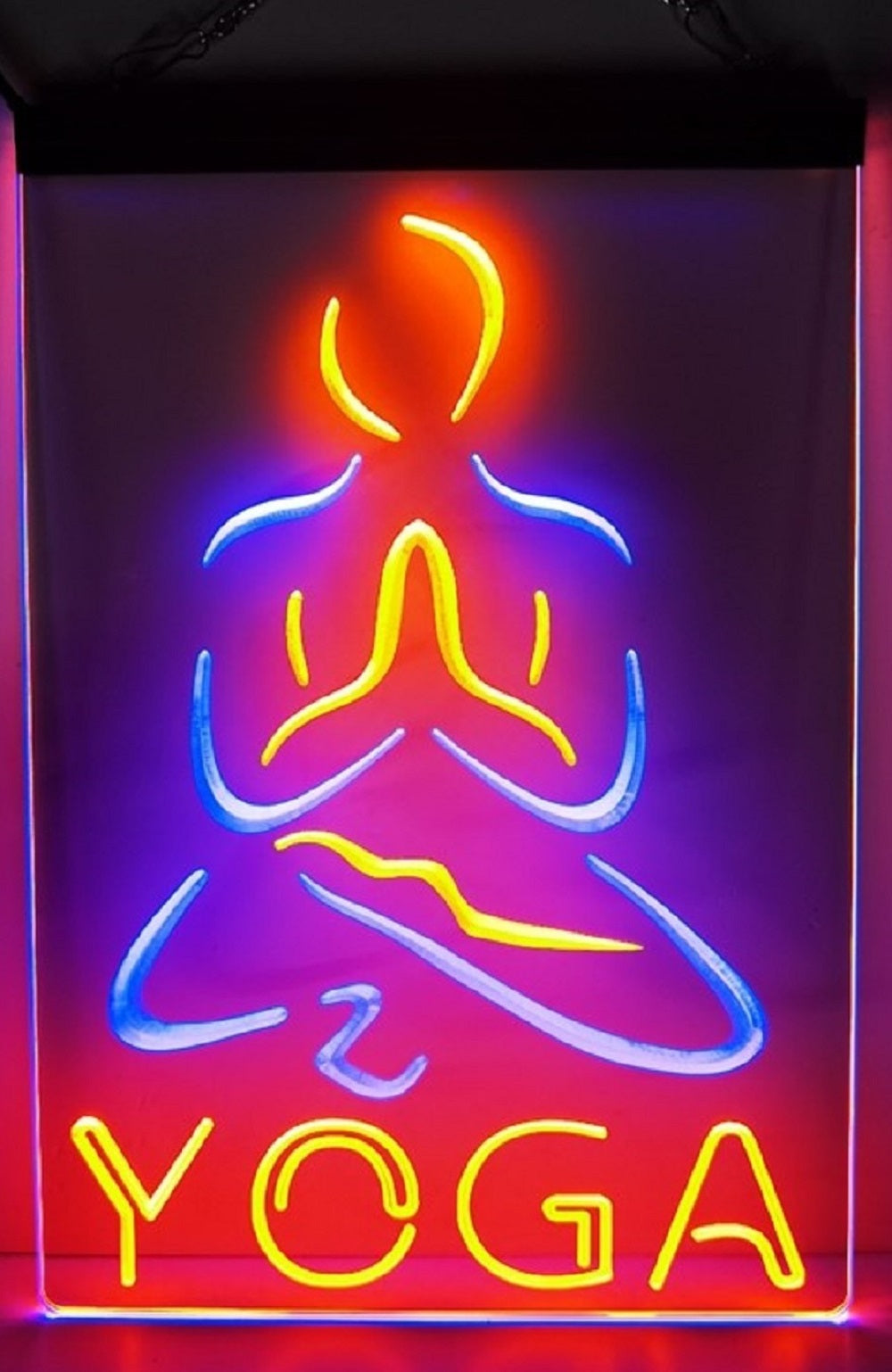 Yoga Led Neon Sign Dual Color Home Sports Room Yoga Club Decor
