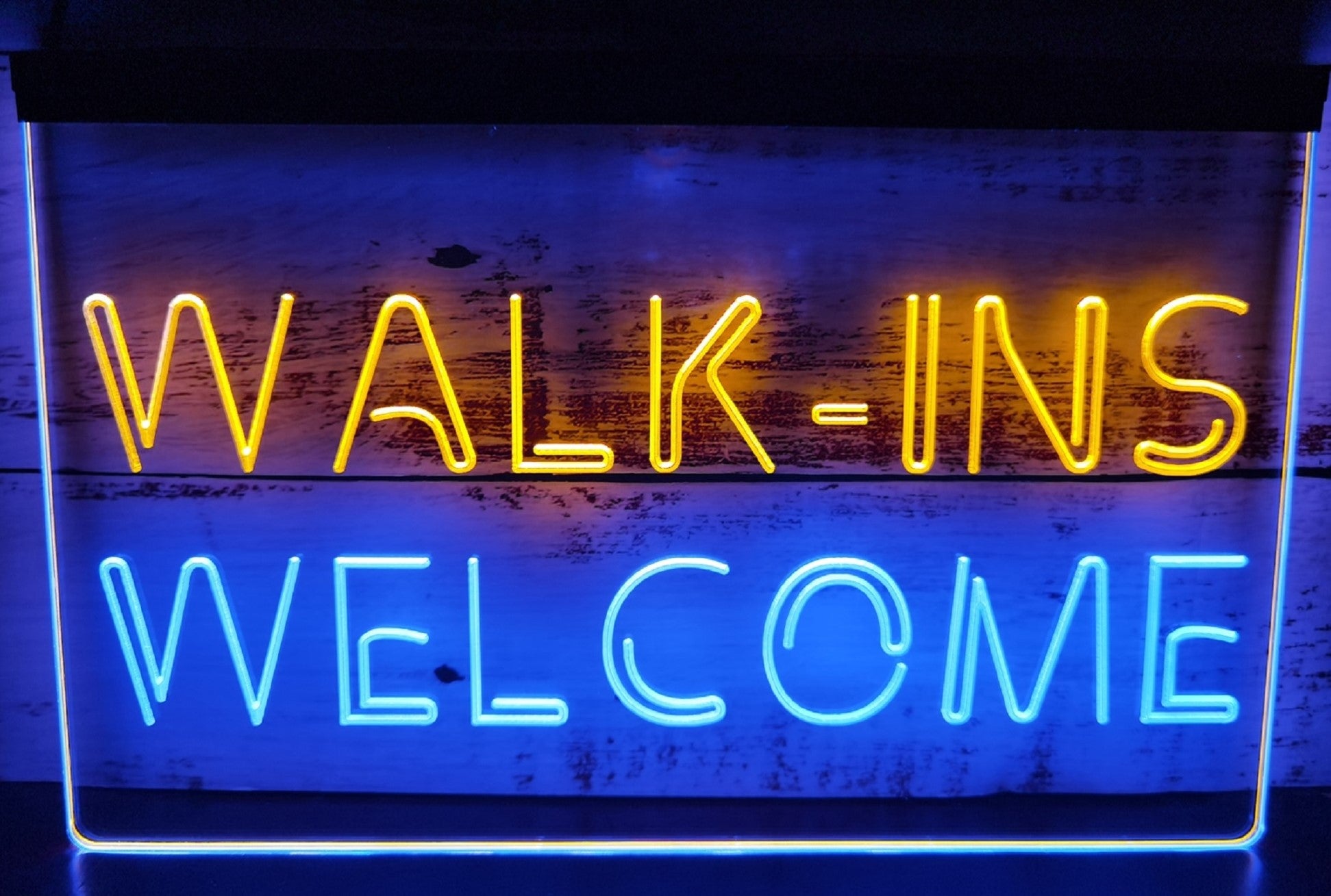 Walk IN Welcome Led Neon Sign Dual Color Shop Store Coffee Shop Restaurant Decor