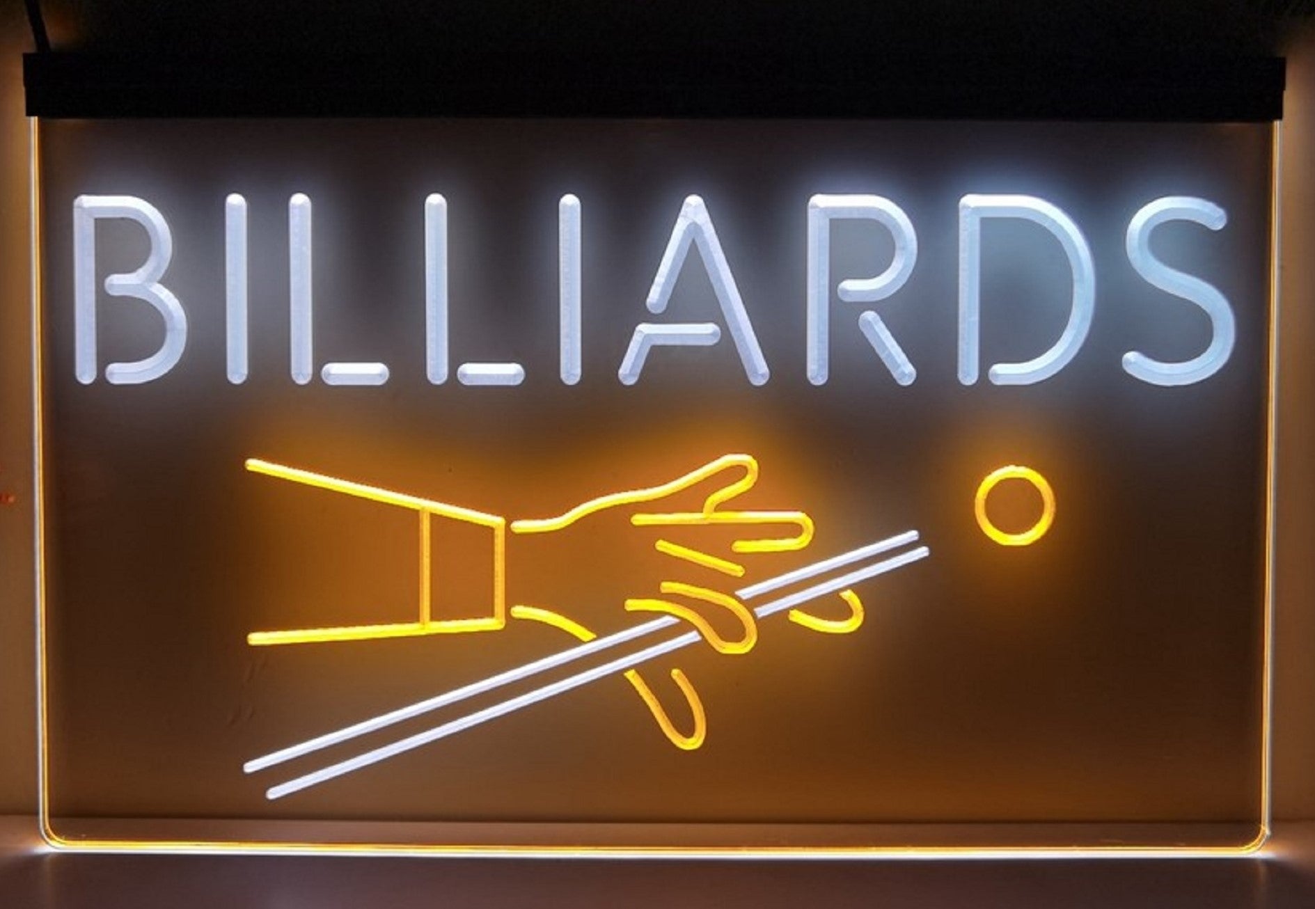 Billiards Led Neon Sign Dual Color Home Pool Room Billiards Hall Decor
